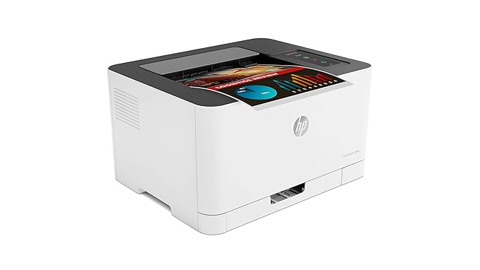 HP Colour Laser 150Nw Wireless Color Laser Printer with Built-in Ethernet and WiFi-Direct, Smallest Color Laser in Its Class, White - Zapnet.in
