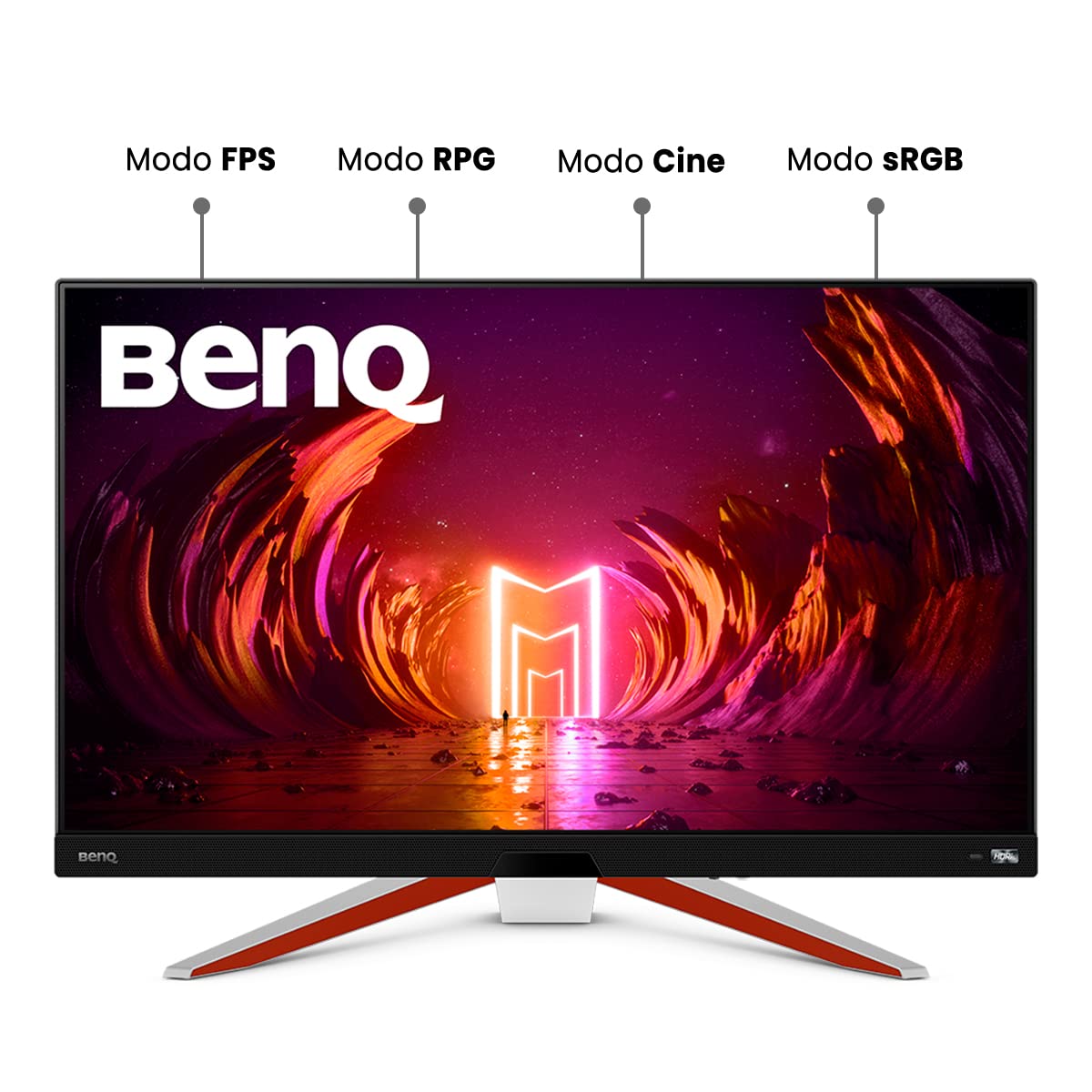 BenQ MOBIUZ EX2710U 27" 4K UHD IPS Gaming Monitor| 144Hz| 1ms MPRT| PS5 Compatible| FreeSync Premium Pro| HDMI 2.1| 98% DCI-P3| treVolo Speakers (2W x 2)| VESA DisplayHDR600|DP|USB Hub| Remote (White)