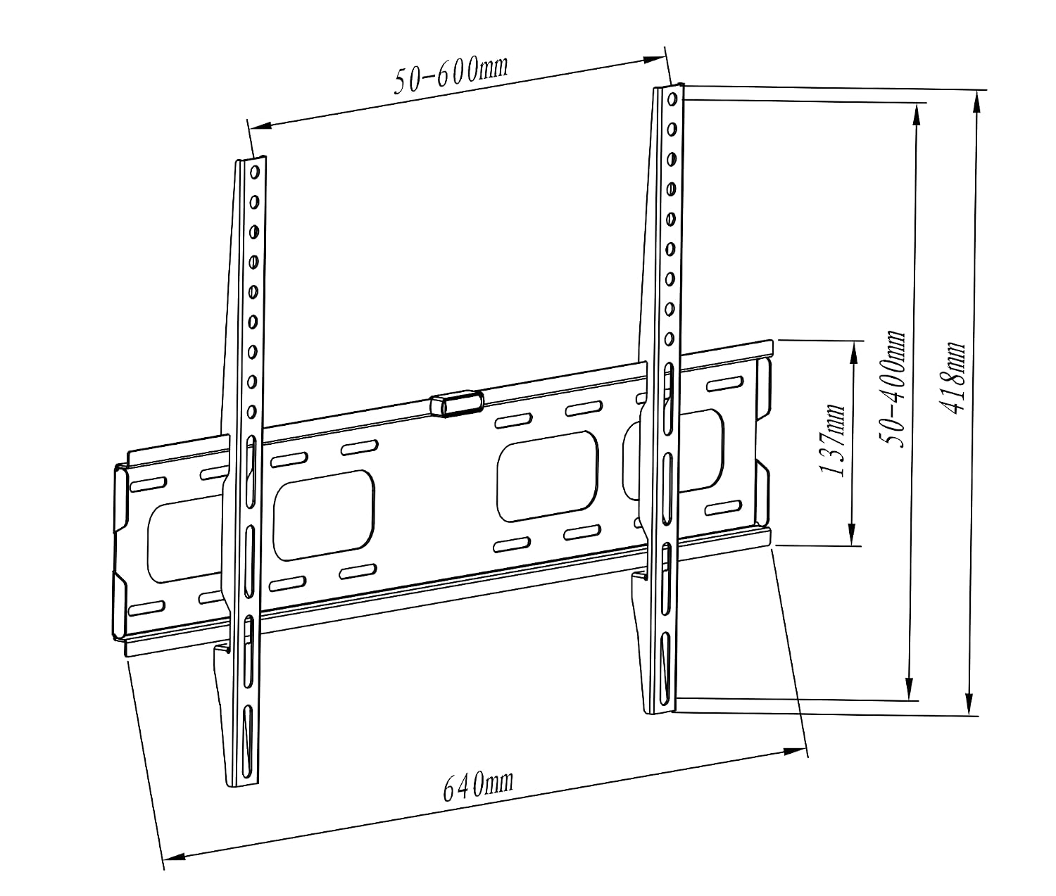 LOGIC Fixed TV Wall Mount Bracket for 32" to 65" Flat Panels, Max Loading Capacity - 45Kg