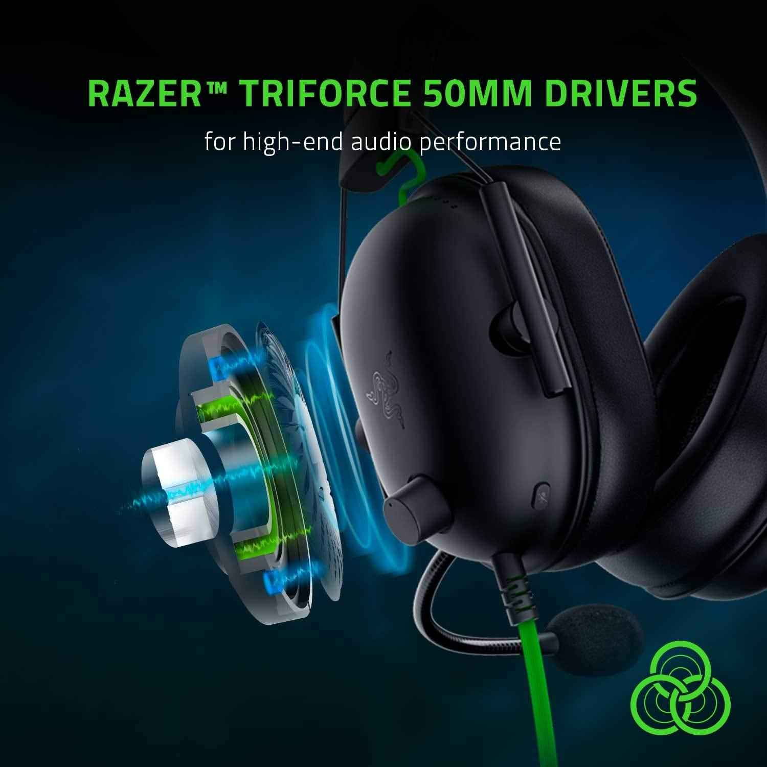 Razer BlackShark V2 X Smartchoice Wired Gaming Headset with Mic, 7.1 Surround Sound, 50mm Drivers, Memory Foam Cushions, Multi-Platform (PC/PS/Xbox/Switch/Mobile), 3.5mm Jack_Black
