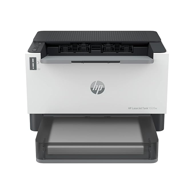 HP Laserjet Tank 1020w Printer, Wireless, Print, Hi-Speed USB 2.0, Bluetooth LE, Up to 22 ppm, 150-sheet Input Tray, 100-sheet Output Tray, 25,000-page Duty Cycle, Black and White, 381V6A - Zapnet.in