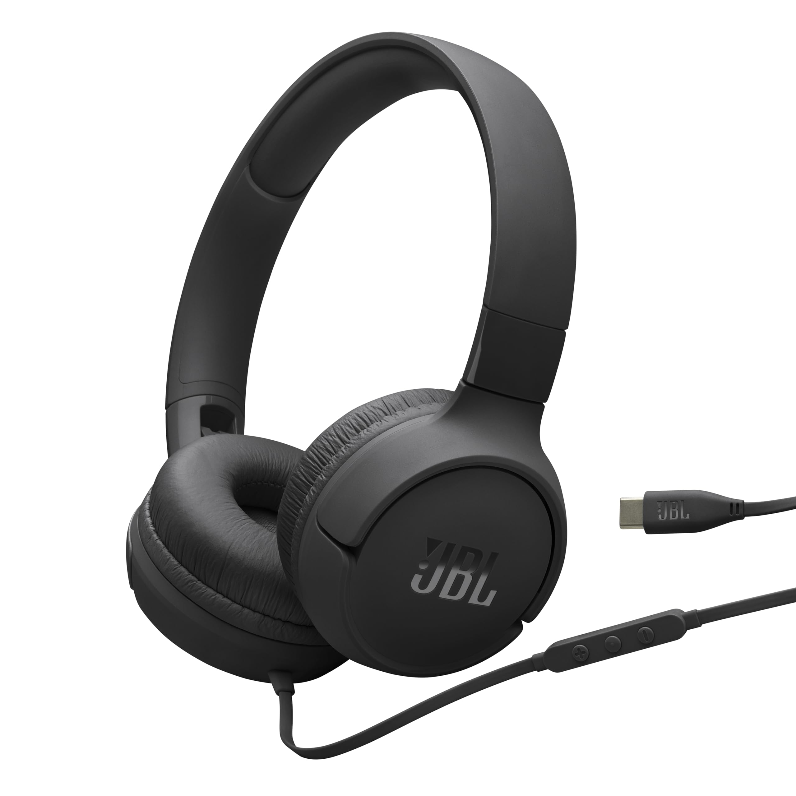JBL Tune 520C On Ear Type C Wired Headphone, Pure Bass Sound,3-Button Remote with Microphone,Comfort Fit and Foldable Design(Blue)