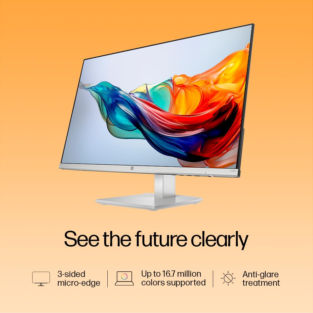 HP Series 5 23.8 inch FHD Height Adjust Monitor-524sh,23.8inch(60.5cm),FHD(1920 x 1080),Anti-Glare,Adjustable Height, Eye Ease,3.45kg
