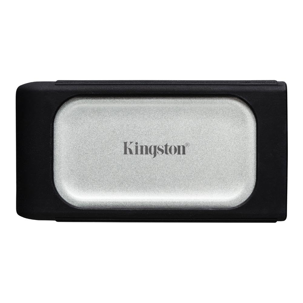 Kingston Xs2000 500G High Performance, Read/Write Speeds Up to 2,000Mb/S, Pocket-Sized External Portable Ssd Sxs2000/500G, Silver, Usb3.2_Gen_2_X_2