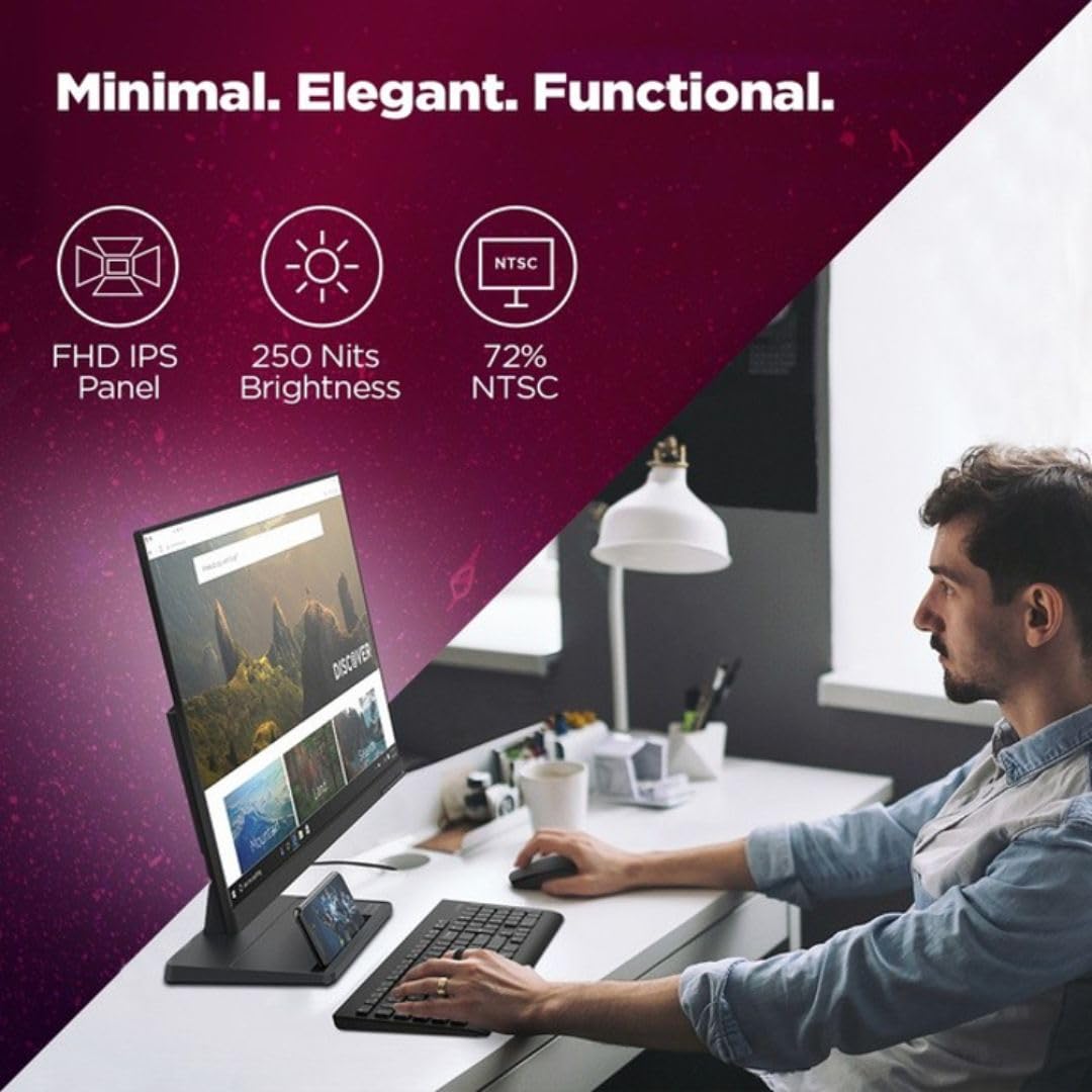 Lenovo L-Series 68.58 cm (27 inch) FHD IPS Ultraslim Monitor |16.7 Mn Colors, 75Hz, 4ms, AMD FreeSync, HDMI, TUV Eye Comfort & Low Blue Light, Smart Display Customization Artery - L27e-30