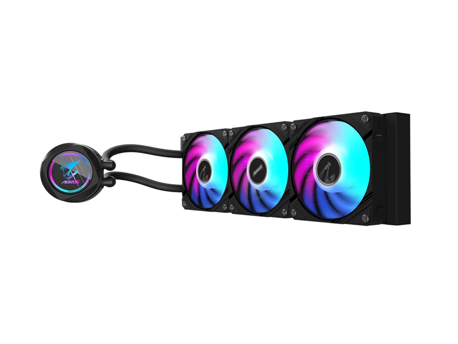 AORUS WATERFORCE II 360 Liquid CPU Cooler, 360mm Radiator with 3x120mm Low Noise ARGB Fans, Compatible with Intel LGA1700 and AMD AM5 (GP-AORUS WATERFORCE II 360)