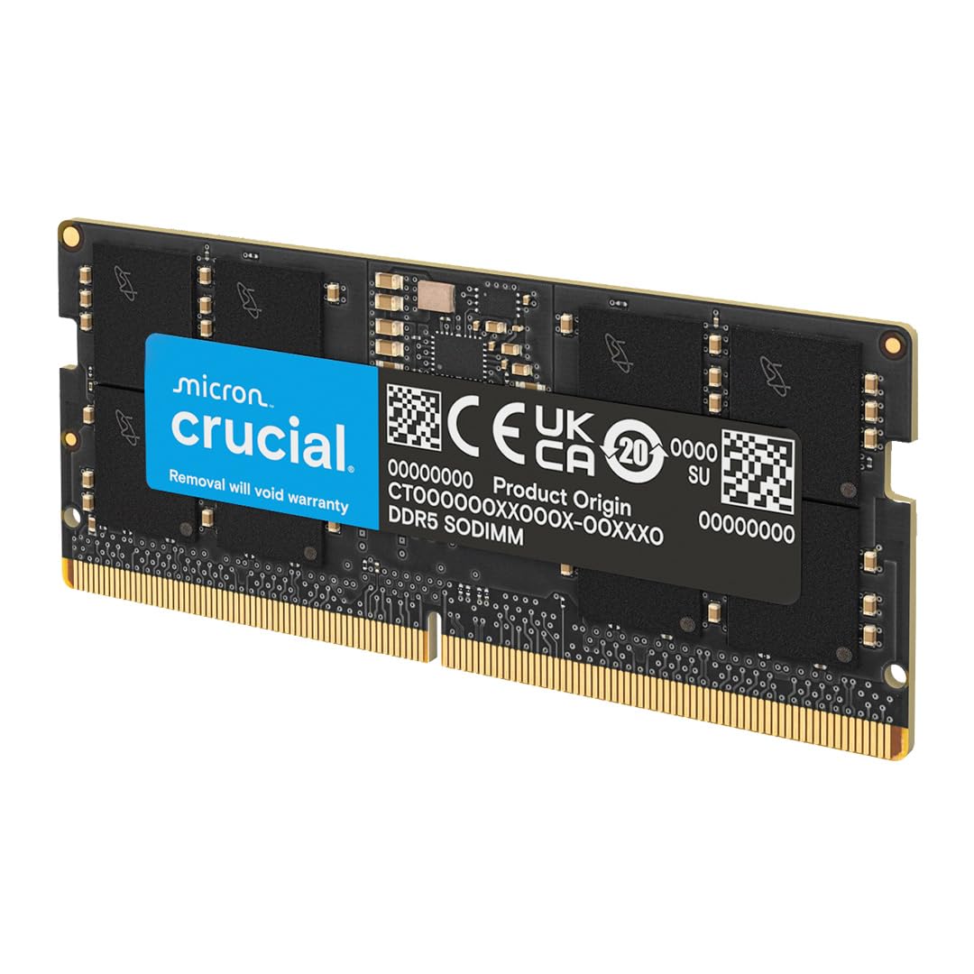 Crucial RAM 16GB DDR5 5600 MHz CL46 (16Gbit) Laptop Memory CT16G56C46S5