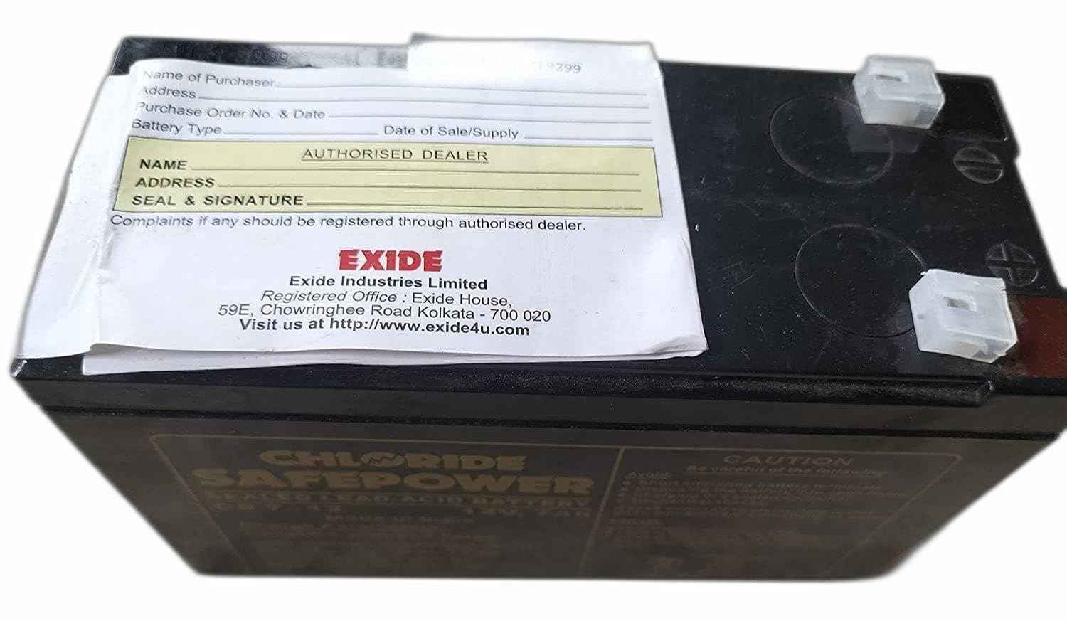 Chloride Safe Powers Exide 12V 7Ah SMF Battery (CS 7-12) – UPS & Solar
