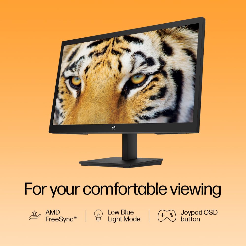 HP V22v G5 FHD Monitor,21.45inch(54.5 cm),FHD(1920 x 1080);200 Nits,Anti-Glare, Low Blue Light Mode,2.8kg - Zapnet.in