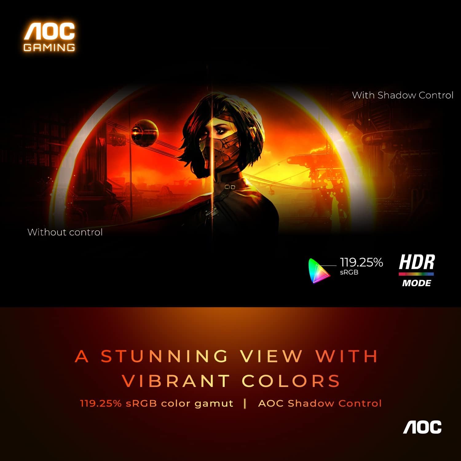 AOC CU34G3S/BK 34'' Gaming Monitor 3440x1440 WQHD, 1000R Curve, 165Hz, 1.0ms MPRT, FreeSync Premium, Adjustable Stand, 3-Sided Frameless, Low Blue Mode, Built-in Speakers, USB, Multiview (PIP,PBP)