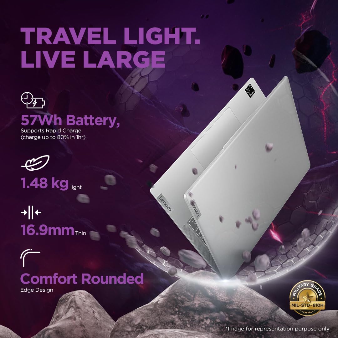 Lenovo IdeaPad Slim 5 Snapdragon X Plus X1P-42-100, Copilot+ AI PC (Qualcomm Adreno iGPU/45TOPS/16GB RAM/1TB SSD/WUXGA IPS Display/14(35.5cm)/Win 11/MS Office 2021/Grey/1.89Kg), 83HL0035IN AI Laptop