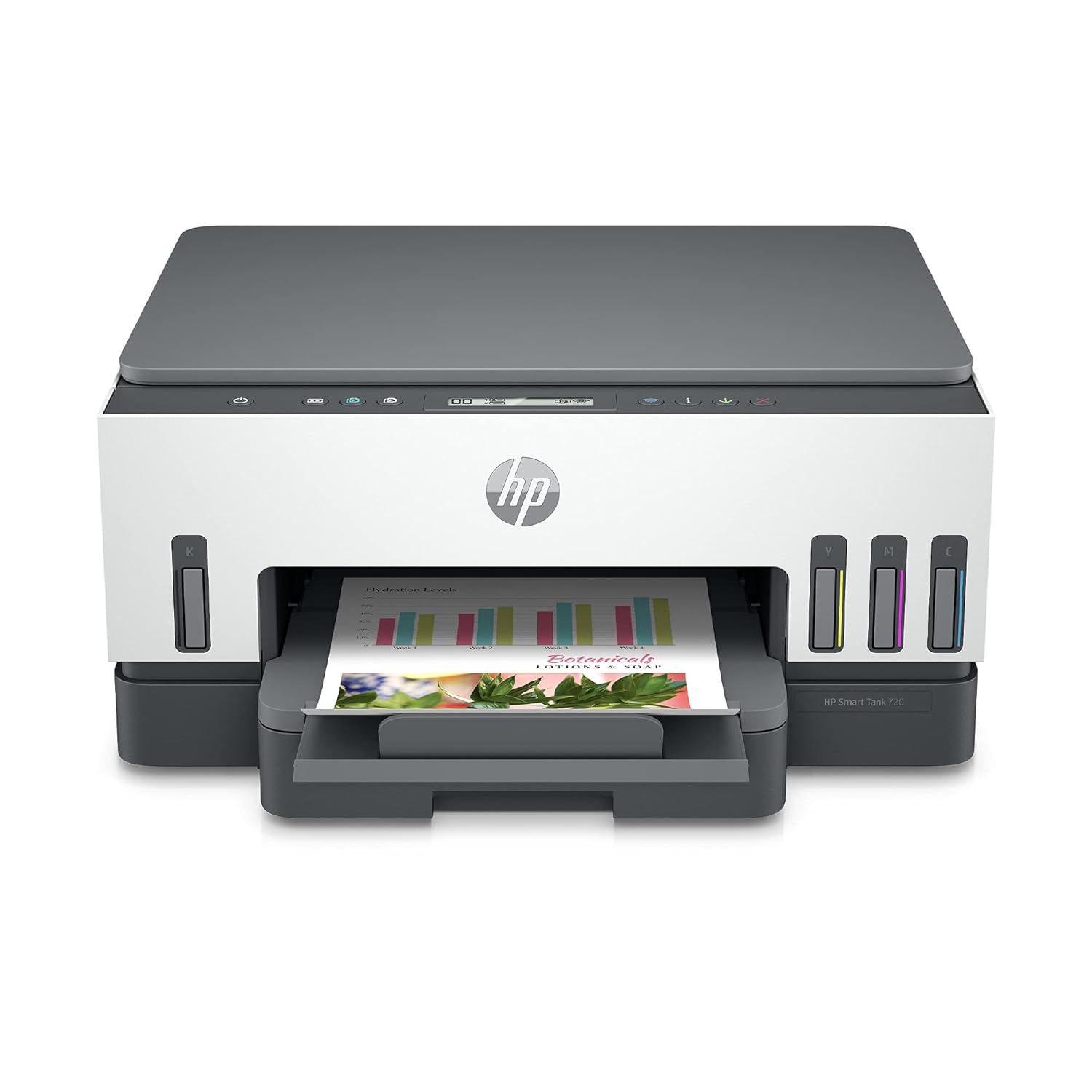 HP Smart Tank 720 All-in-One Auto Duplex WiFi Colour Printer, Print, Scan & Copy for Office, White