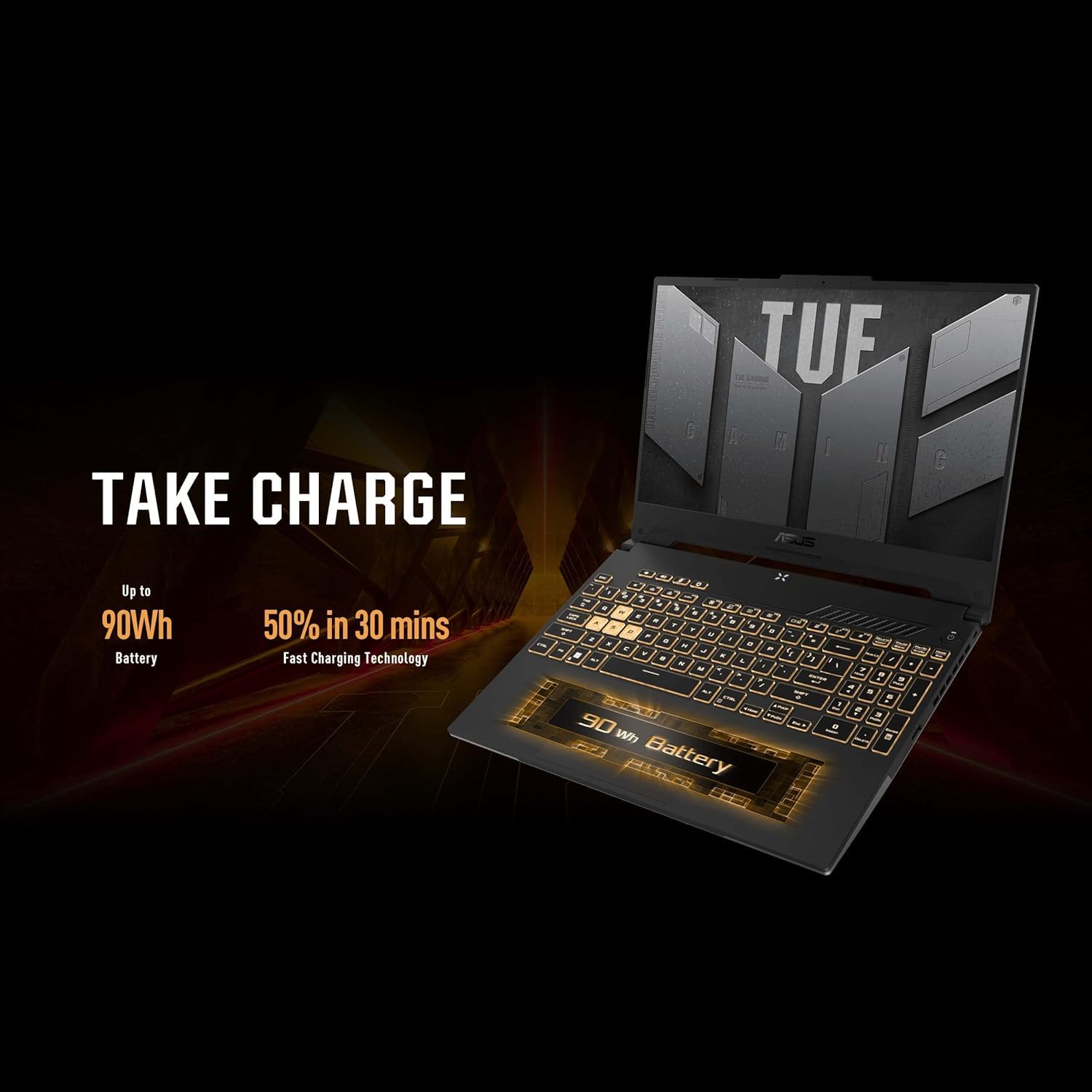 ASUS TUF Gaming F15 12th Gen, Intel Core i7-12700H Gaming Laptop(NVIDIA RTX 3050-4GB/95W TGP/16GB RAM/512GB SSD/FHD/15.6"/144Hz/RGB KB/90WHr/Windows 11//Jaeger Gray/2.20 Kg) FX577ZC-HN193W