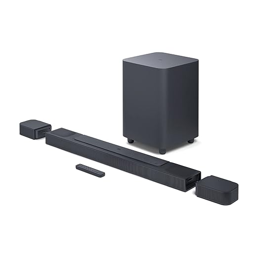JBL Bar 800 Pro, 7.1 (5.1.2) Channel Truly Wireless Soundbar with True Dolby Atmos® 3D Surround Sound, 10” Down-Firing Wireless Subwoofer, PureVoice, HDMI eARC, Bluetooth, Wi-Fi & Optical Input (720W) - Zapnet.in