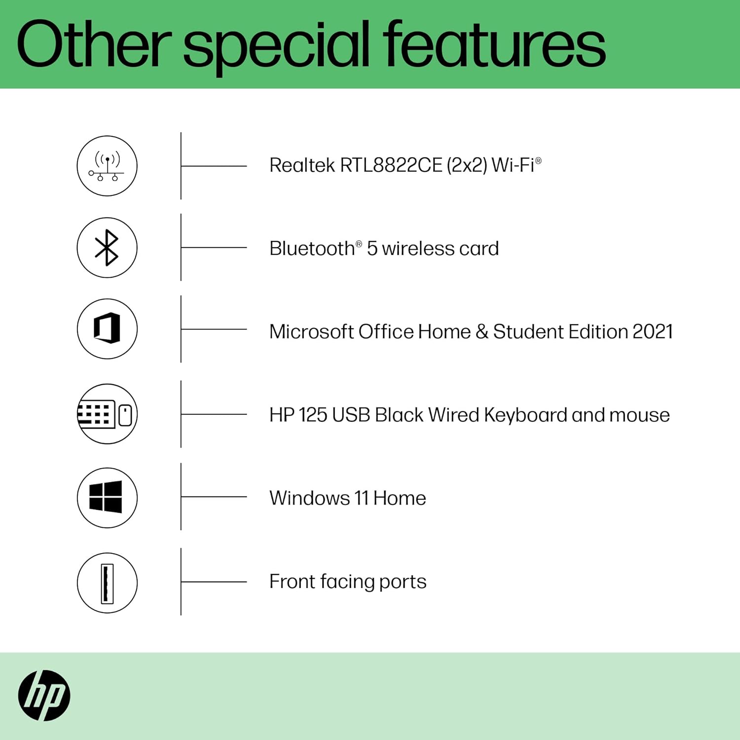 HP Slim Tower 12th Gen Intel Core i5-12400 (8GB RAM/512GB SSD/Black Wired Keyboard & Mouse/Intel UHD Graphics 730/Windows 11/MS Office 21/Dark Black,3 Years Warranty), S01-pF2123in - Zapnet.in