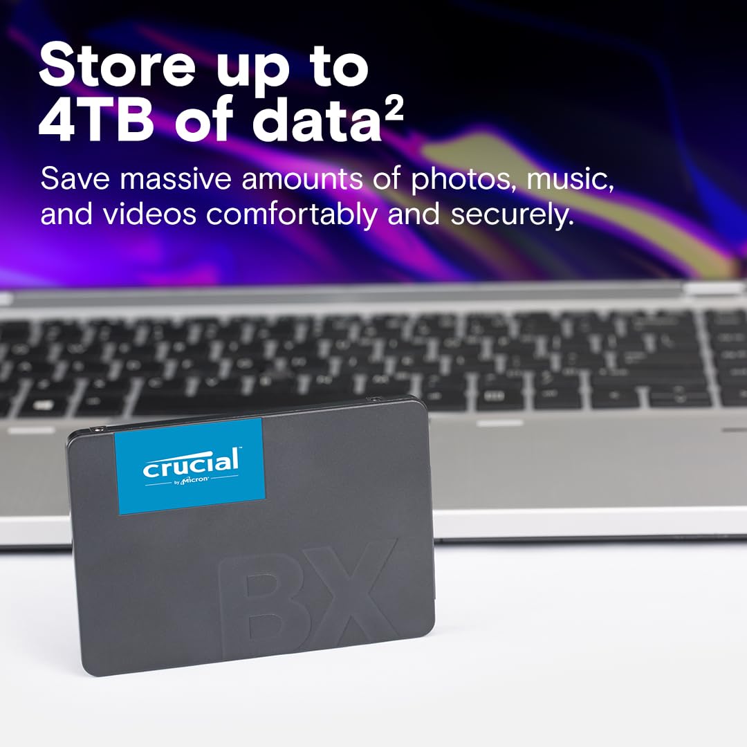 Crucial BX500 2.5 inch Internal Solid State Drive with SATA and 3D NAND Technology