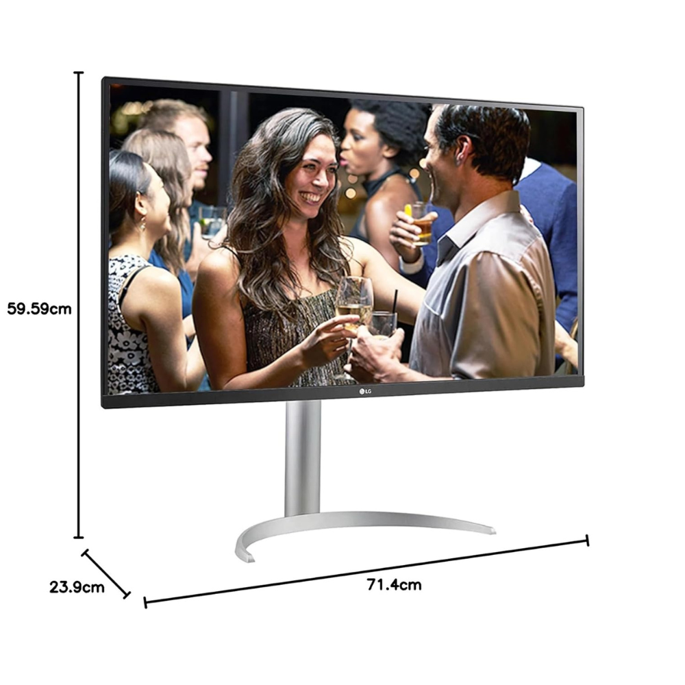 LG 32UP550N - (81.28Cm) Uhd HDR Monitor with USB-C Connectivity 90W Power Delivery,3840 X 2160 Pixels,Dci-P3 90% Colour Gamut & Hdr10,Tilt/Height/Pivot Adjustable Stand,AMD Freesync - Zapnet.in