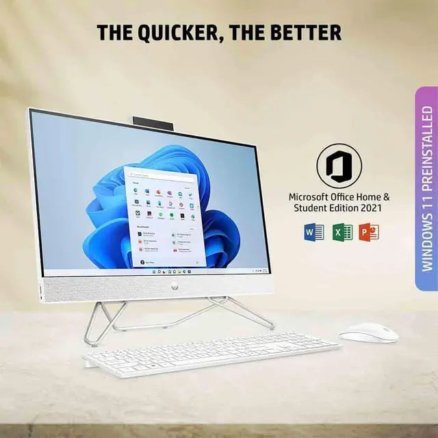 HP ?24-cb1701in Core i3 (16 GB DDR4/512 GB SSD/Windows 11 Home/23.8 Inch Screen/24-cb1701in) with MS Office (Starry White) - Zapnet.in