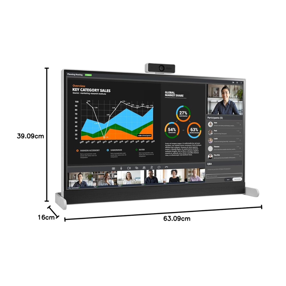 LG Libero Monitor 27 Inch QHD with Detachable Full HD Detachable Webcam, Built-in Speakers and USB C connectivity with 65W Power Delivery (27BQ70QC) - Zapnet.in