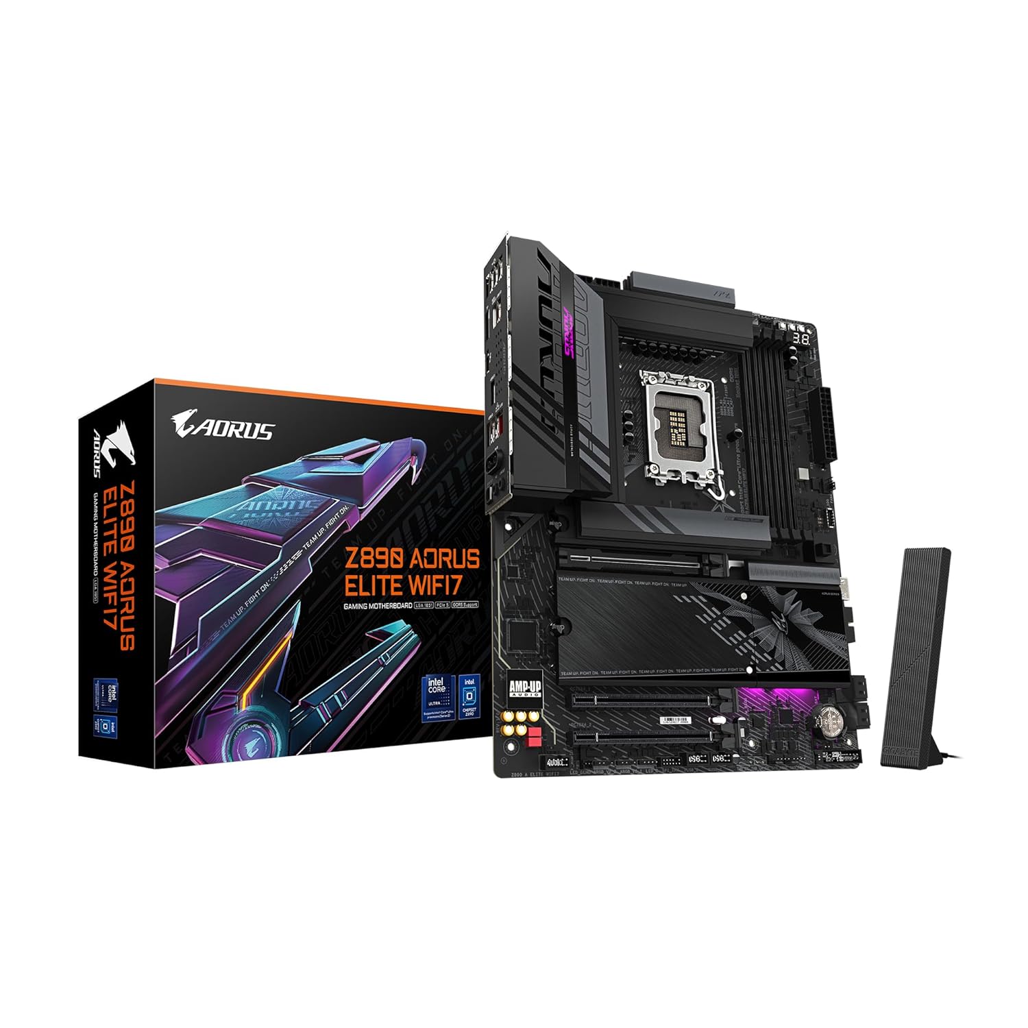 GIGABYTE Z890 AORUS Elite WIFI7 Ultra Core (Series 2) LGA 1851, ATX, DDR5, 4X M.2, PCIe 5.0, Thunderbolt 4, WIFI7, 2.5GbE LAN, EZ-Latch