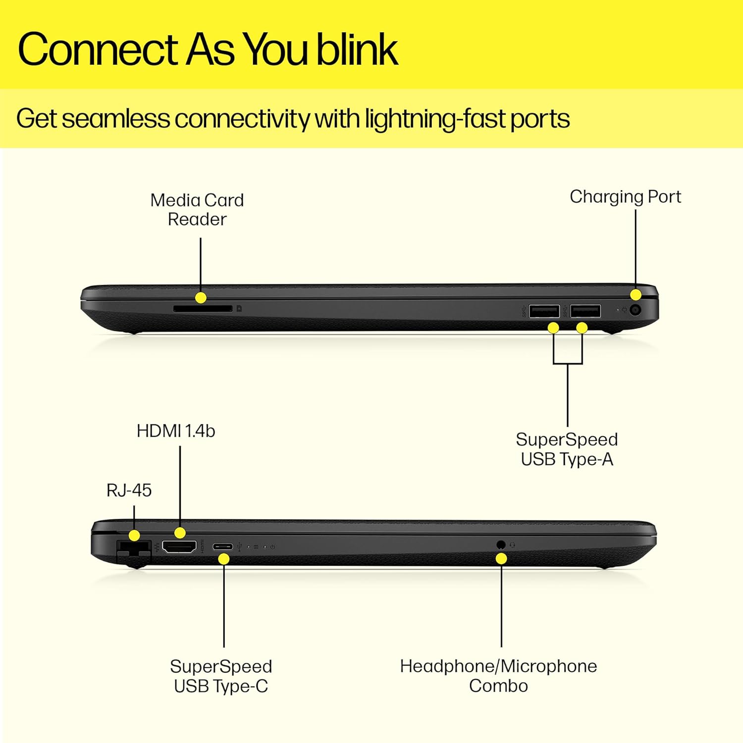 HP 15s, 11th Gen Intel Core i3 8GB RAM/1TB HDD+256 GB SSD 15.6-inches/39.6 cm FHD Laptop/Windows 11/Intel UHD Graphics/Dual Speakers/Alexa/MSO/Fast Charge/1.75 Kg, 15s-du3614TU