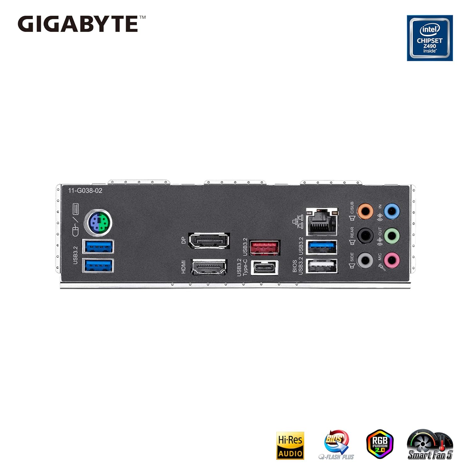GIGABYTE Z490M Gaming X Motherboard with Direct 11+1 Phases Power Design, 2-Way Crossfire Multi-Graphics, USB 3.2 Gen2 Type-C, M.2 with Thermal Guard, Smart Fan 5, RGB Fusion 2.0.