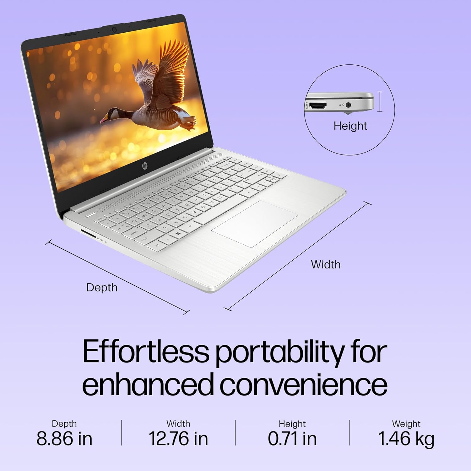 HP 14s Core i3 12th Gen (8GB RAM/512GB SSD/FHD/14 (35.6 cm)/ Windows 11/ MS Office 21/Backlit Keyboard/Silver/1.46kg) dq5138TU Laptop