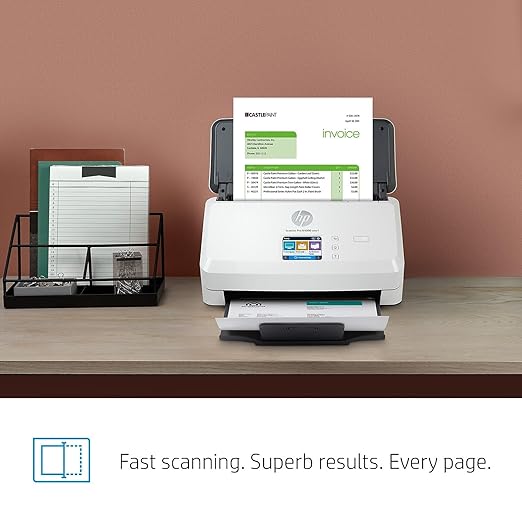 HP ScanJet Pro N4000 snw1 (6FW08A) 40ppm Wi-Fi/USB Color Duplex Scanner with Control Panel for Documents, Photos, Receipts, and Cards. TWAIN/ISIS drivers included - Zapnet.in