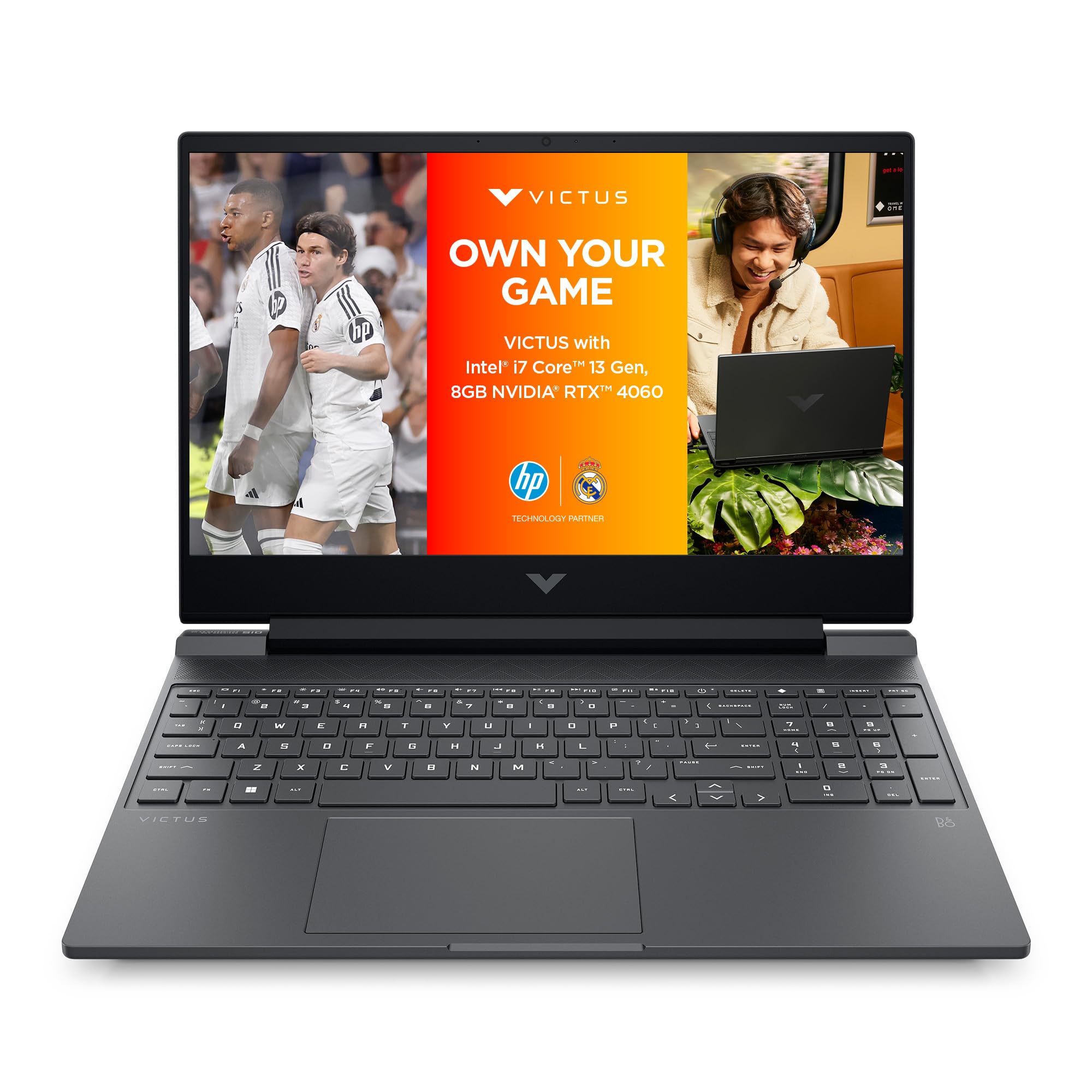 HP Victus Gaming, 13th Gen Intel Core i7-13620H, 16GB DDR4 Ram, 512GB SSD, 8GB NVIDIA RTX 4060, 15.6-inch(39.6cm), 144Hz, IPS, Backlit KB, Audio by B&O, (Win 11, Office 21, Silver, 2.29kg) fa1276TX