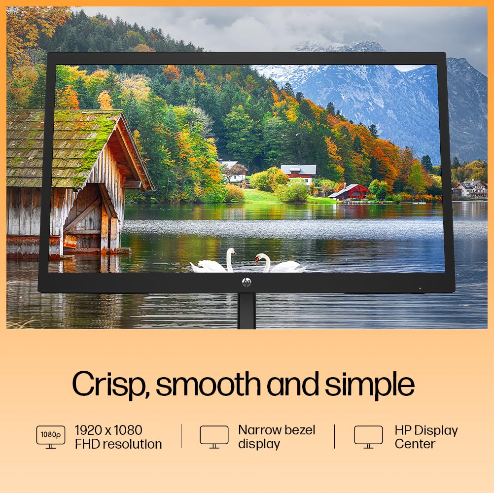 HP V22v G5 FHD Monitor,21.45inch(54.5 cm),FHD(1920 x 1080);200 Nits,Anti-Glare, Low Blue Light Mode,2.8kg - Zapnet.in