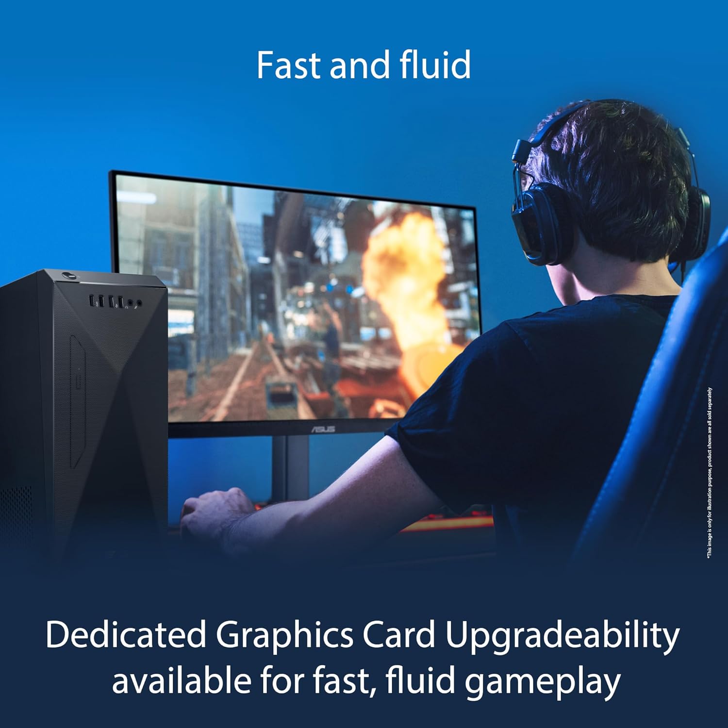 ASUS S501MD, 6 core, Intel Core i5-12400, Tower PC (8GB/512GB SSD/Integrated Graphics/Windows 11/with Keyboard & Mouse/Black/5.9kg), S501MD-512400016W