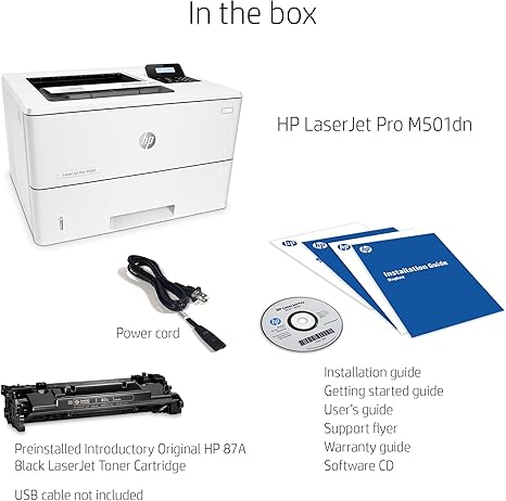 HP LaserJet Pro M501dn Duplex Printer with One-Year, Next-Business Day, Onsite Warranty (J8H61A) - Zapnet.in