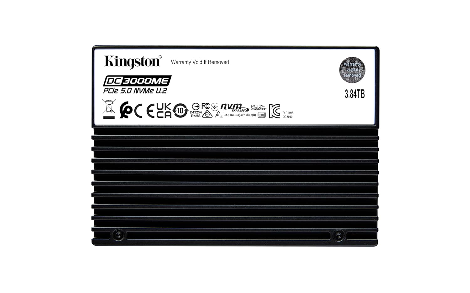 Kingston 3.84TB DC3000ME U.2 PCIe 5.0 NVMe TCG Opal Enterprise Gen5 SSD-SEDC3000ME/3T8