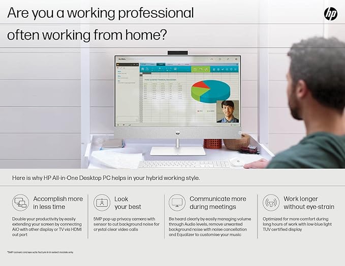 HP Pavilion Aio Pc,Intel Core I7 13700T,27" Fhd 3 Sided Micro-Edge Display/16Gb Ram/1Tb Ssd/Win 11/Mso/Intel Uhd Graphics 770 Graphics/Wireless Keyboard & Mouse/8.3 Kgs 27-Ca2113In-Windows 11 S - Zapnet.in