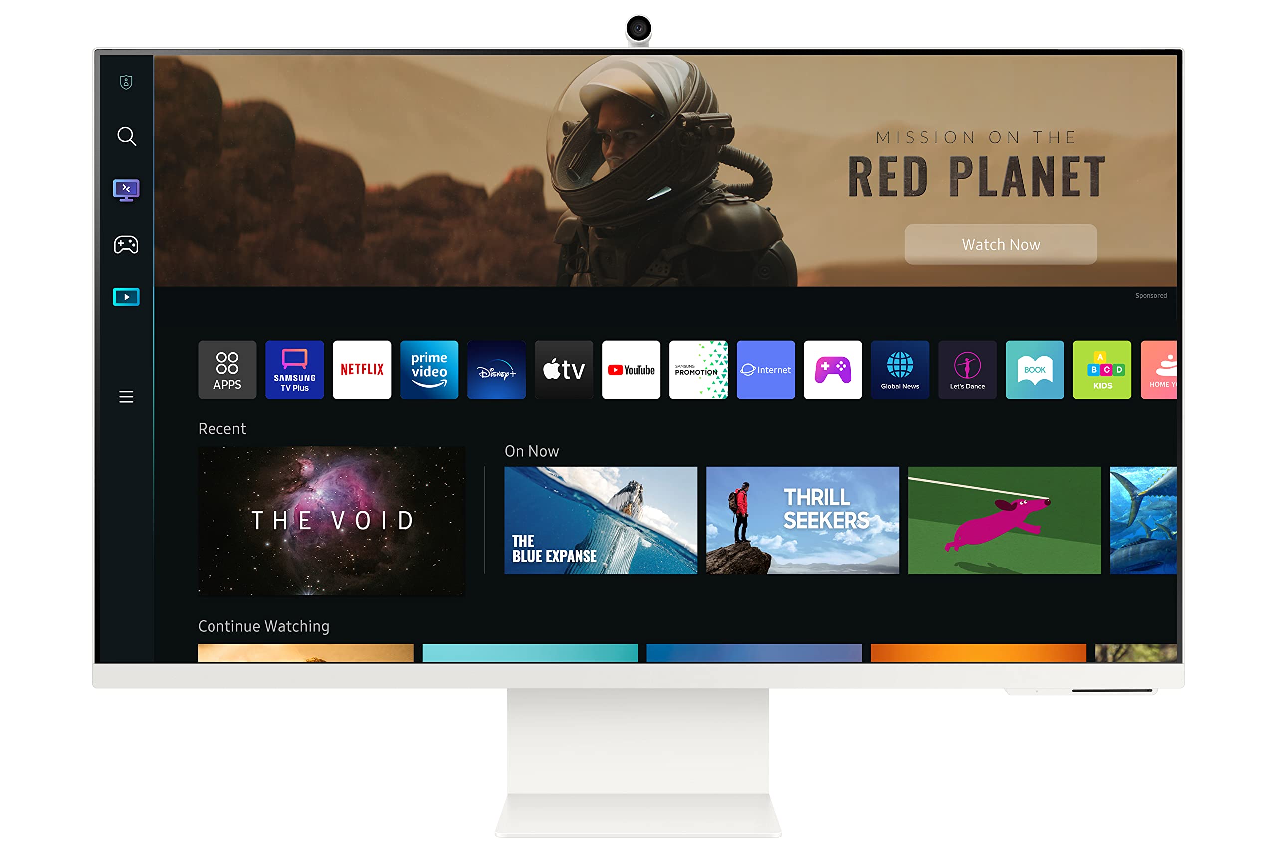 Samsung 32-inch(80cm) M8 4K UHD Smart Monitor, Mouse & Keyboard Control, HAS, Pivot, Type-C, Smart TV apps, Office 365, Dex, Apple Airplay, BT, IOT, Speakers, Remote (LS32CM80PUWXXL, Pink)