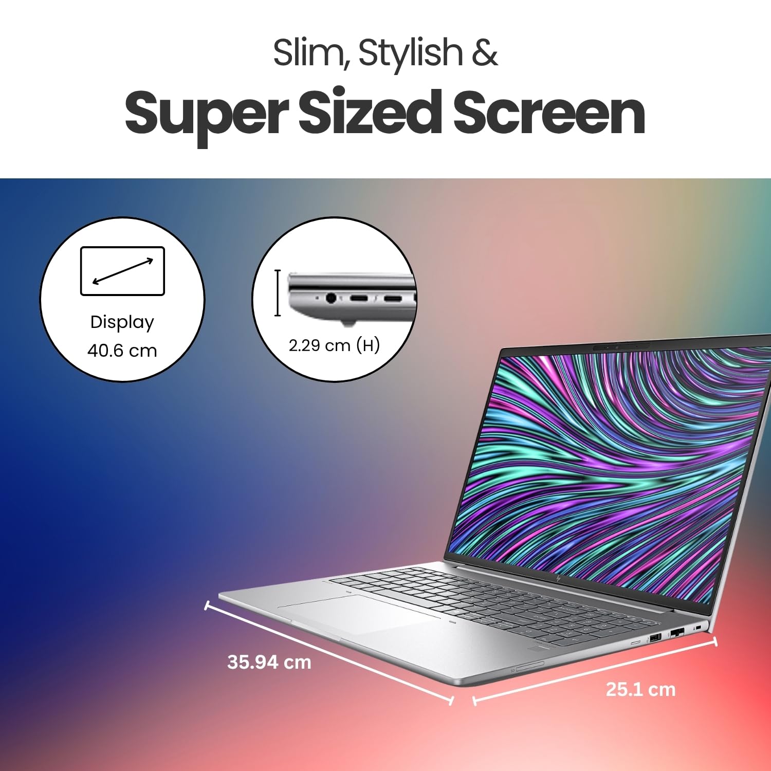 HP Laptop Ultra 9-185H, 32GB RAM, 1TB SSD, RTX 1000 Ada 6GB, Win 11 Pro, 16" WUXGA, 5MP+IR Cam, Fingerprint Sensor, Backlit Keyboard, Wi-Fi 6E, BT 5.3, 3-Year Warranty (A8WM1PT)