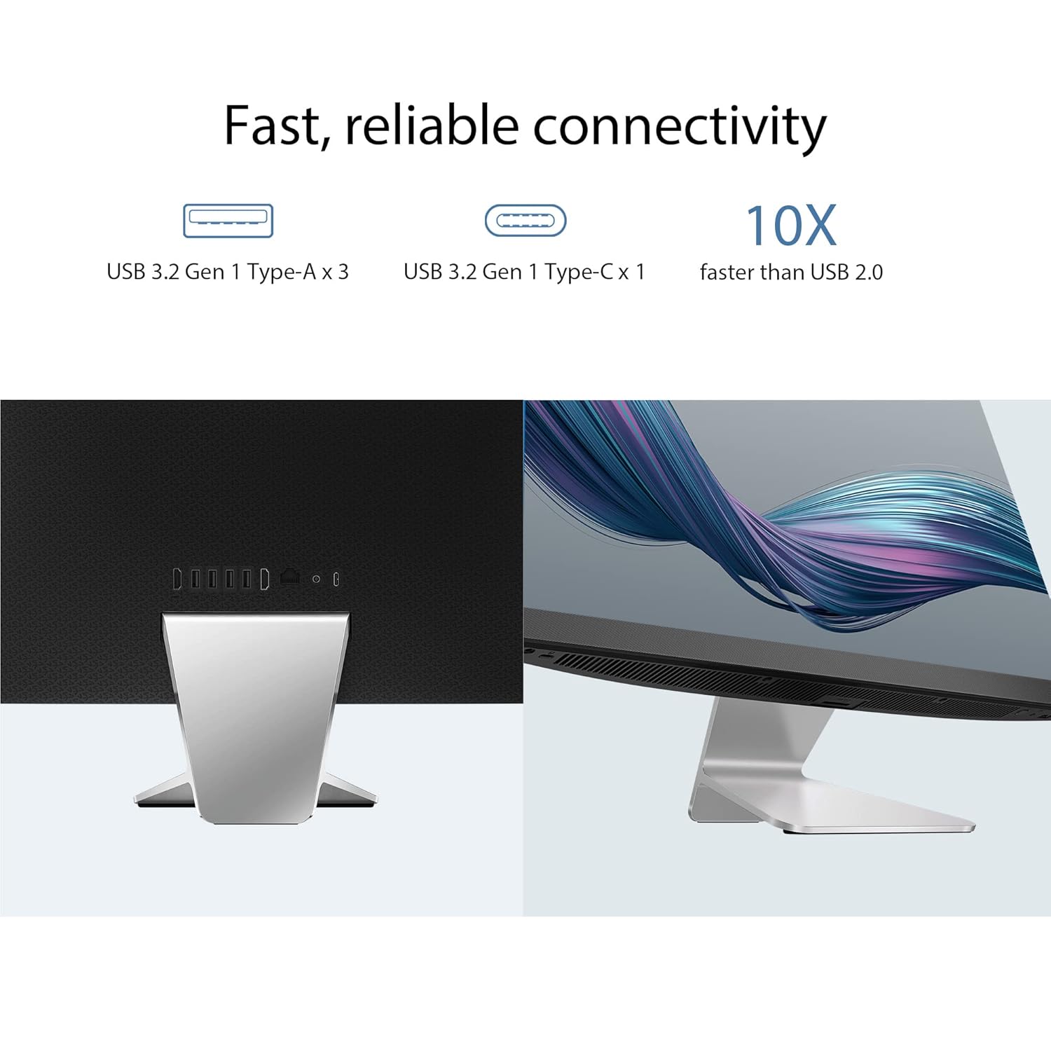 ASUS AiO A3 Series, 23.8" (60.45 cm) FHD, Intel Core i3-1215U 12th Gen, All-in-One Desktop (8GB/512GB SSD/Win11/Office 21/McAfee 1Year/Wireless Keyboard & Mouse/Black/5.40 kg), A3402WBA-BA002WS