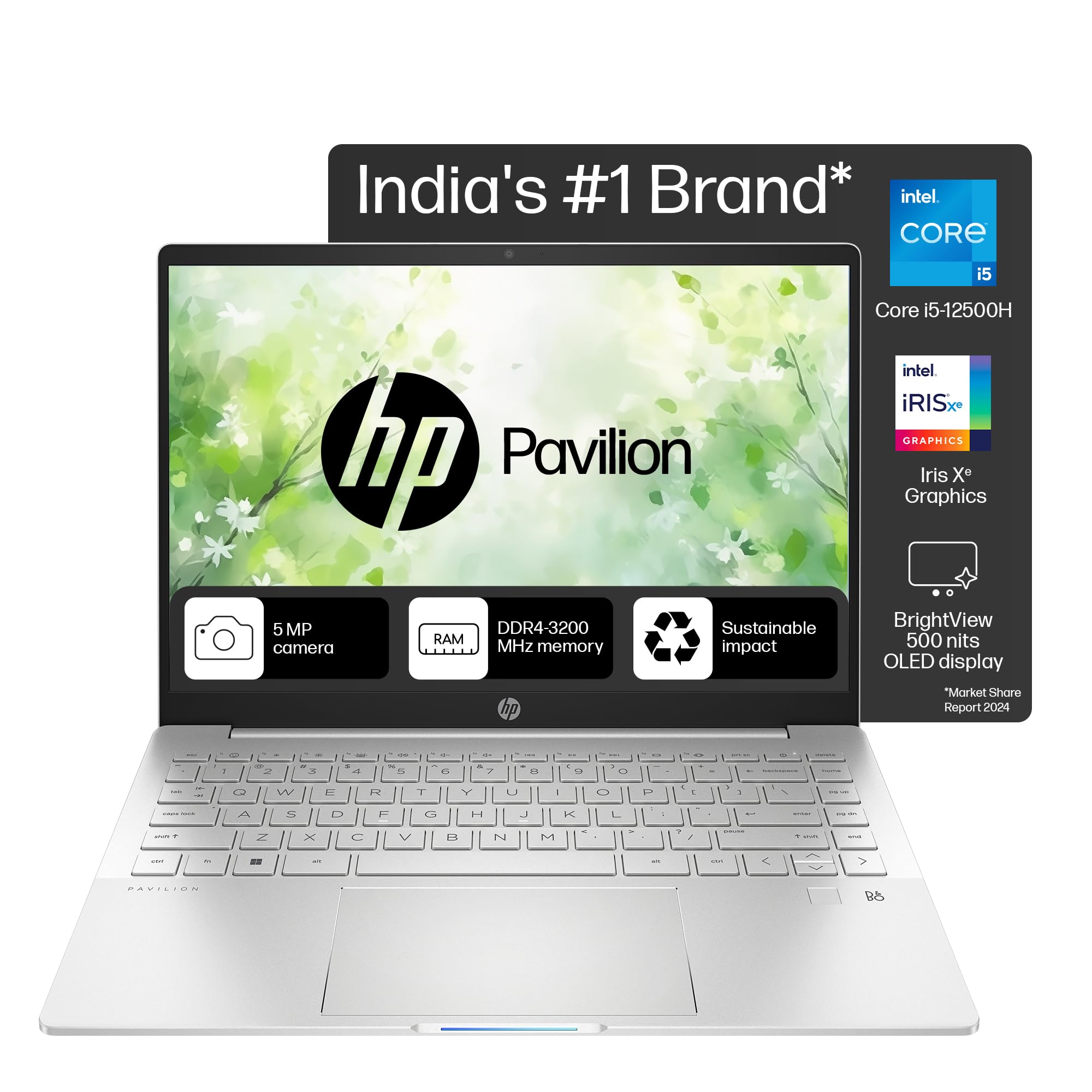 HP Pavilion Plus, 13th Gen Intel Core i7-13700H, 16GB LPDDR5x, 1TB SSD, (Win11, Office21, Silver, 1.9kg) BrightView, 16inch(40.6cm) WQXGA Laptop,6GB NVIDIA RTX 3050, 5MP IR camera, Backlit KB,ab0456TX