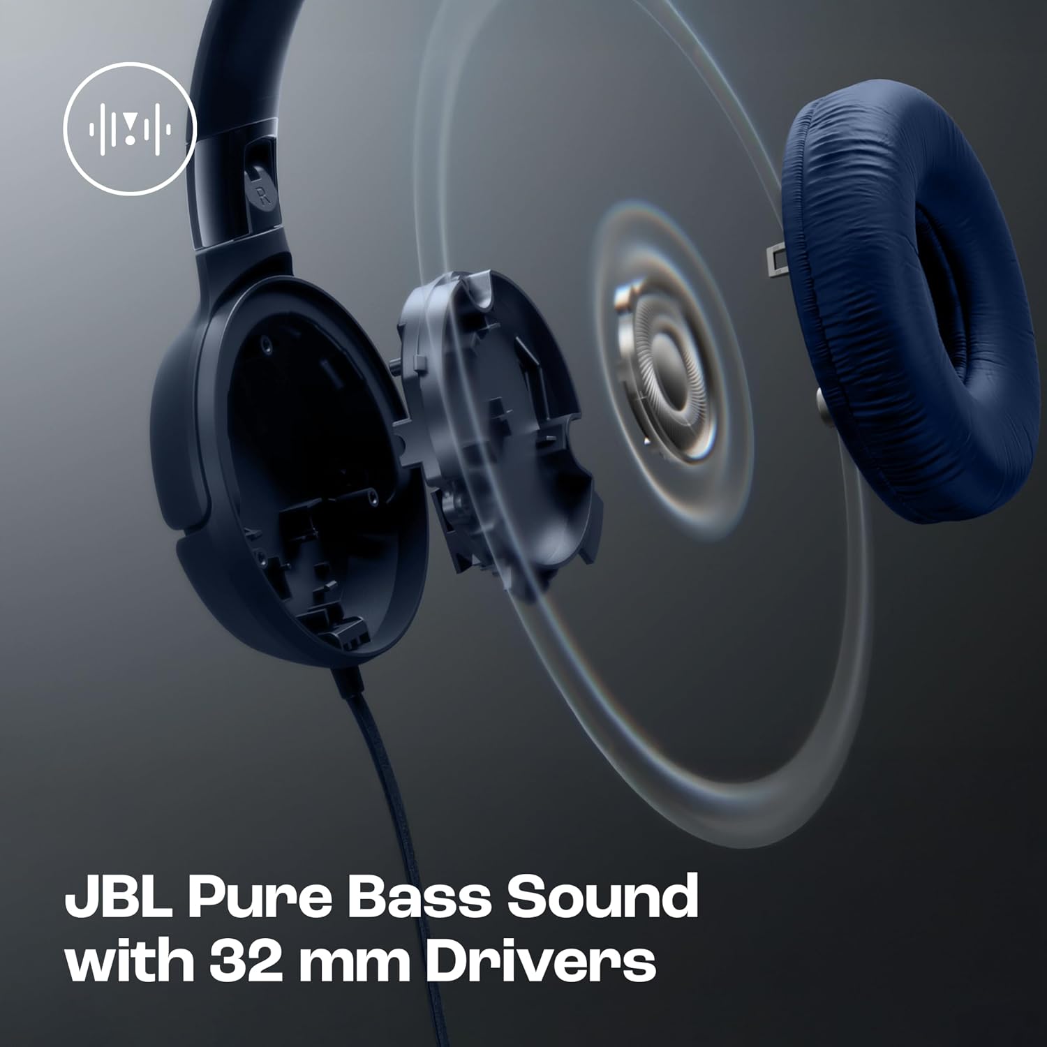 JBL Tune 520C On Ear Type C Wired Headphone, Pure Bass Sound,3-Button Remote with Microphone,Comfort Fit and Foldable Design(Blue)