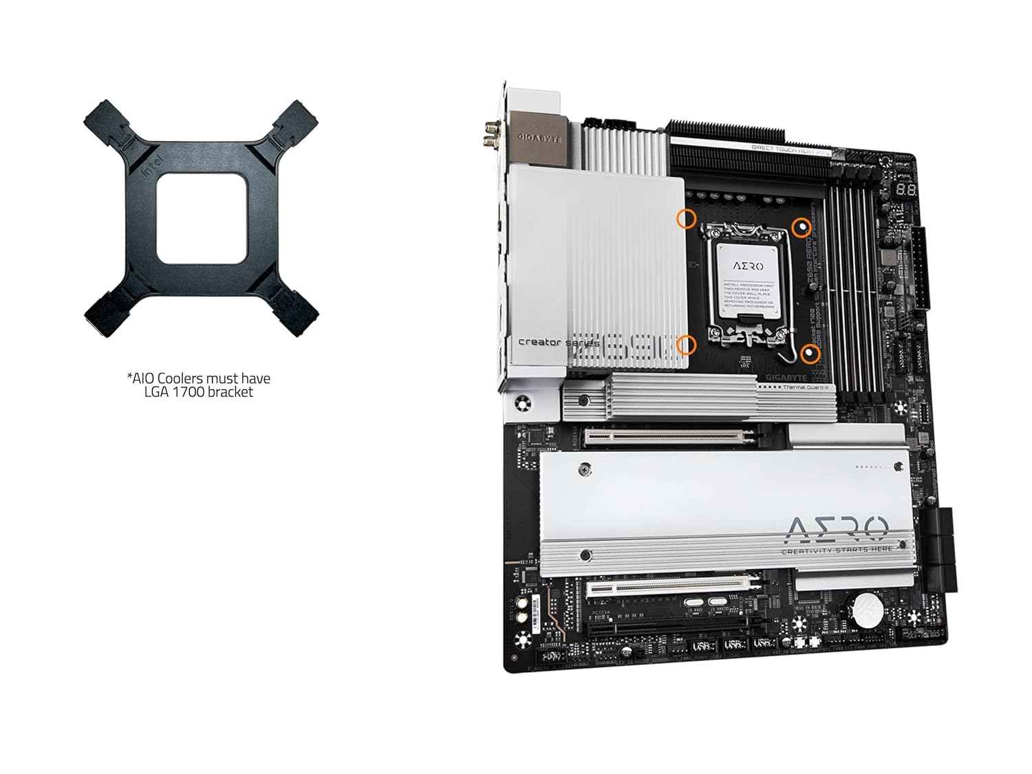 GIGABYTE Z690 AERO D (LGA 1700/ Intel Z690/ ATX/ DDR5/ Quad M.2/ PCIe 5.0/ USB 3.2 Gen2X2 Type-C/ WiFi 6/ AQUANTIA 10GbE LAN/ Motherboard)