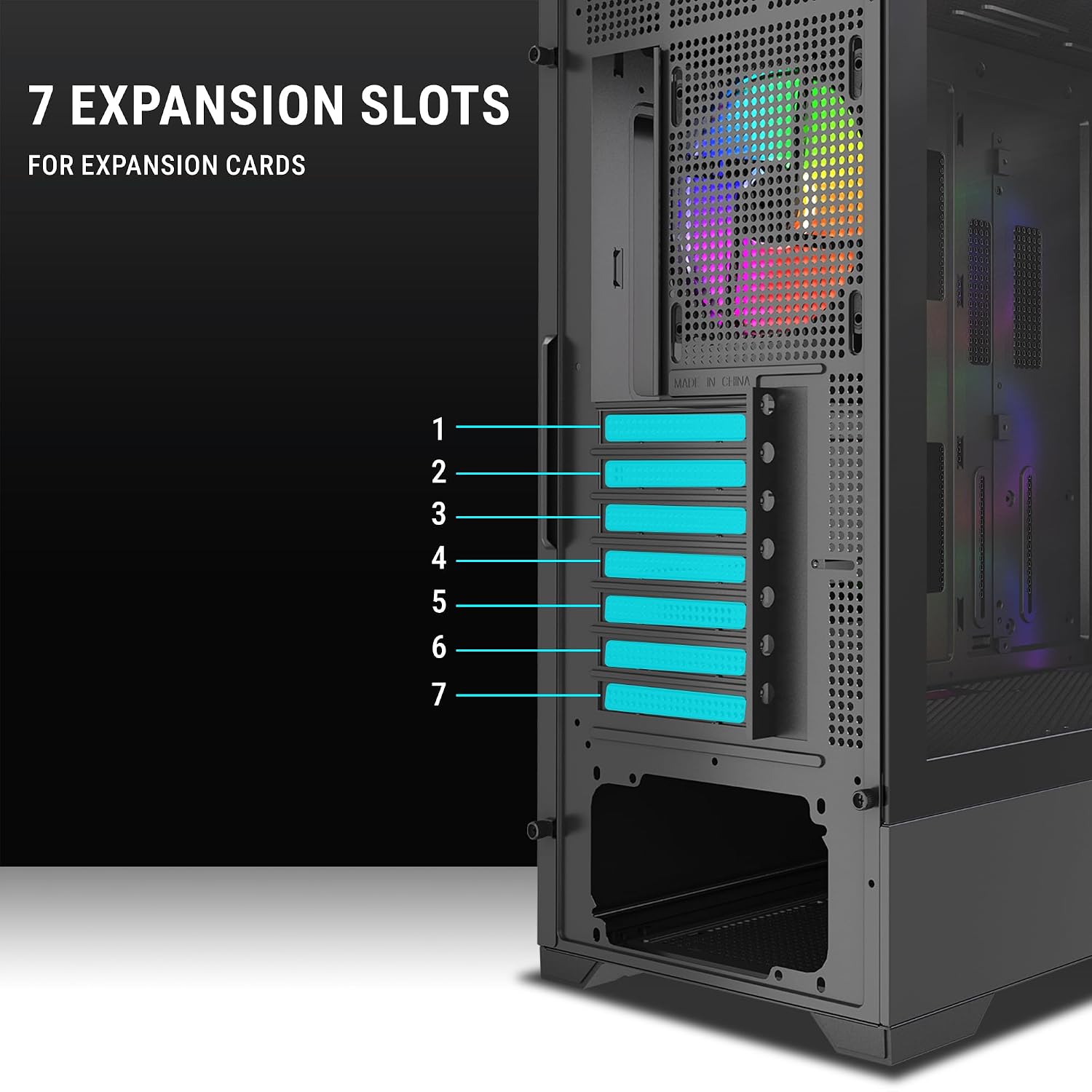 Ant Esports EVO 360 Lite Mid-Tower Computer Case/Gaming Cabinet - Black | Support E-ATX, ATX, Micro-ATX, Mini-ITX | Pre-Installed 4 ARGB Fans