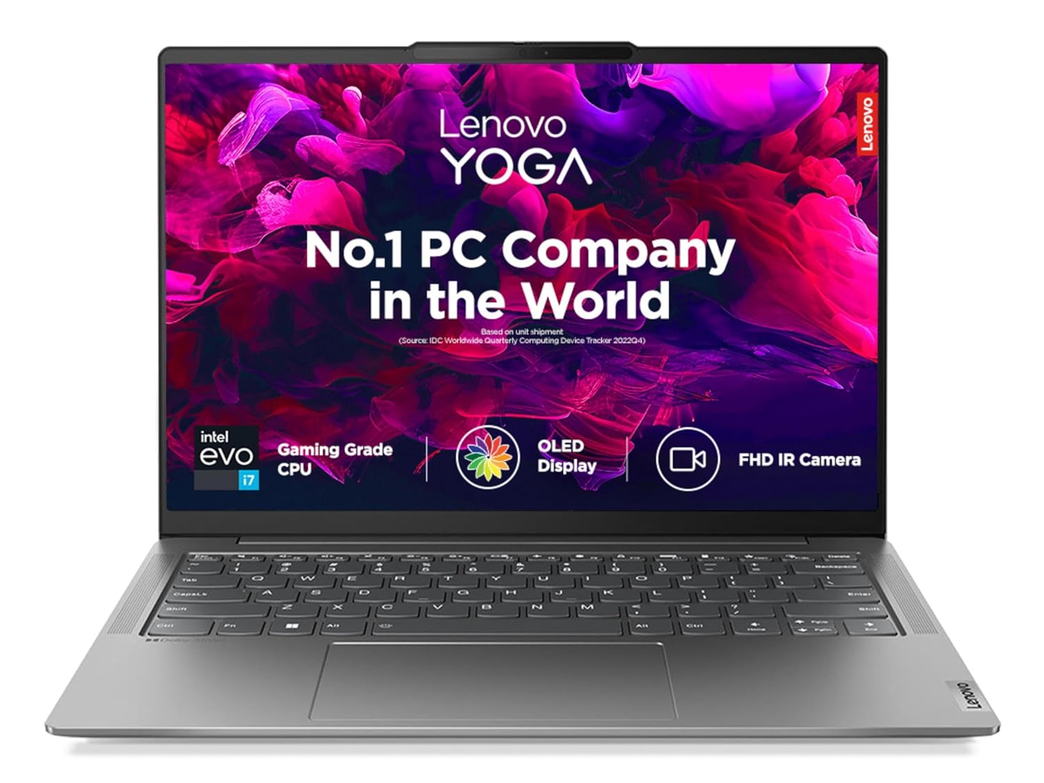 Lenovo Yoga Slim 6 Intel Core i7-13700H 14"(35.5cm) WUXGA-OLED 400Nits Laptop (16GB RAM/1TB SSD/Windows 11/MS Office 21/Grey/1.3Kg), 83E00017IN