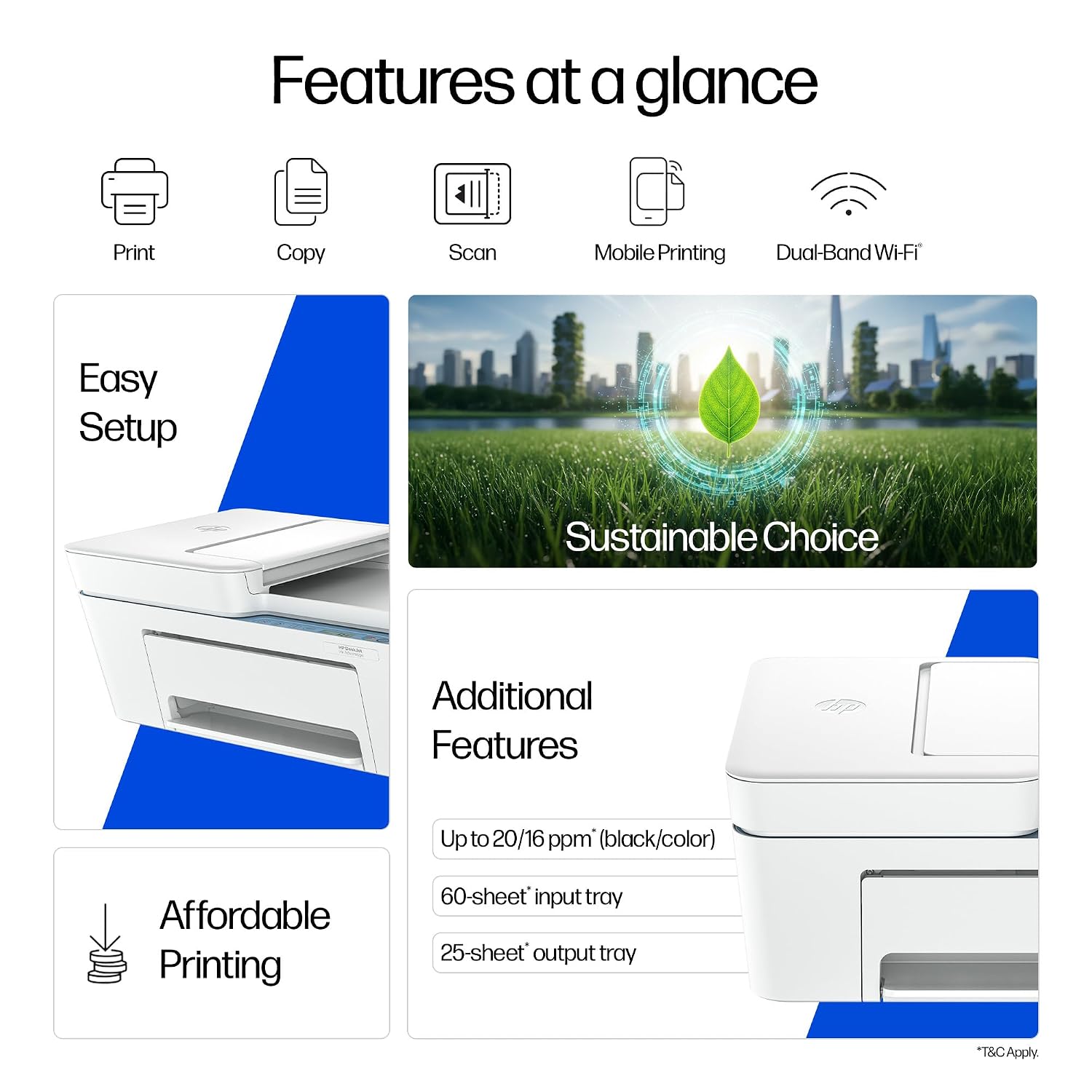 HP AI Capable Ink Advantage 4388 Dual Band WiFi (up to 10X Faster) Colour Printer Print/Scan/Copy with ADF Ideal for Home/Small Office
