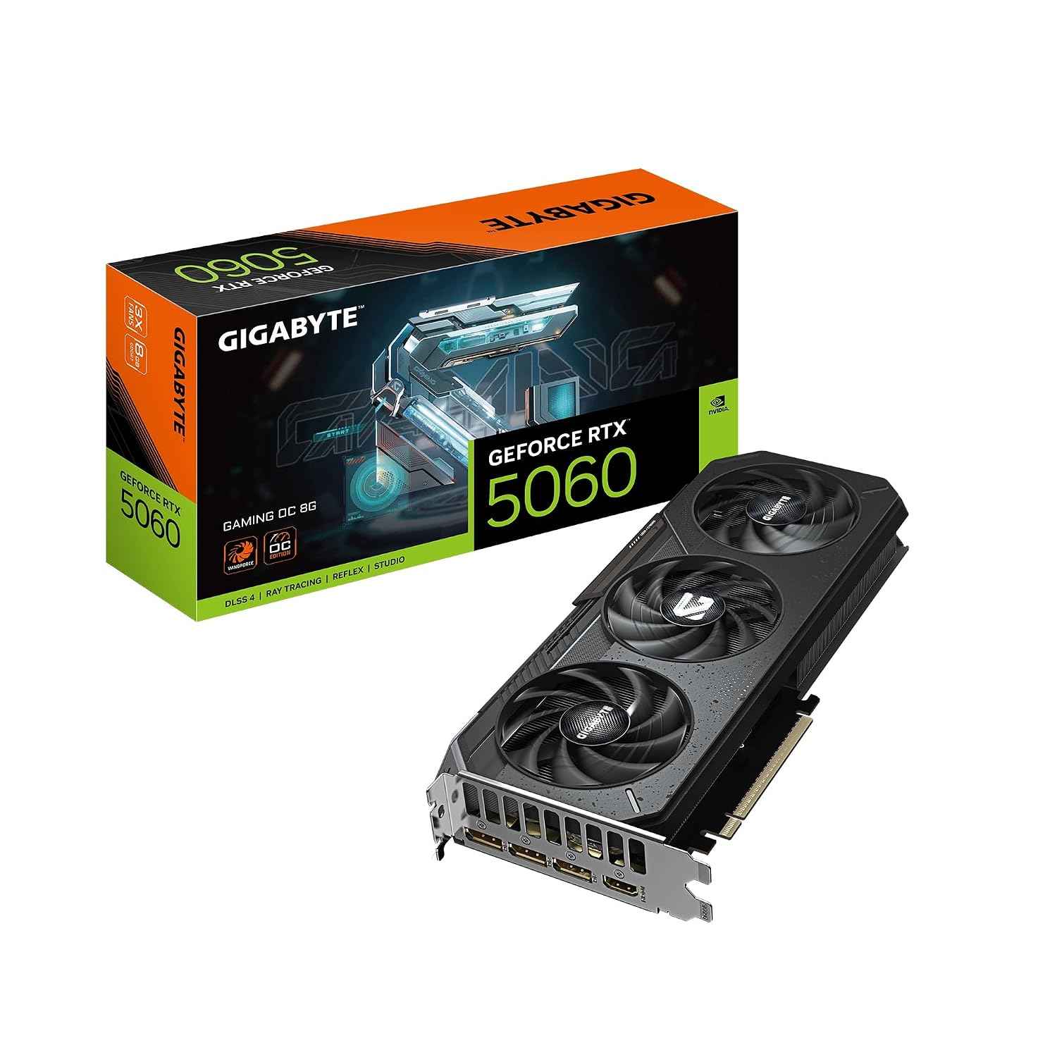 GIGABYTE GeForce RTX 5060 Gaming OC 8G Graphics Card, 8GB 128-bit GDDR7, PCIe 5.0, WINDFORCE Cooling System, GV-N5060GAMING OC-8GD Video Card