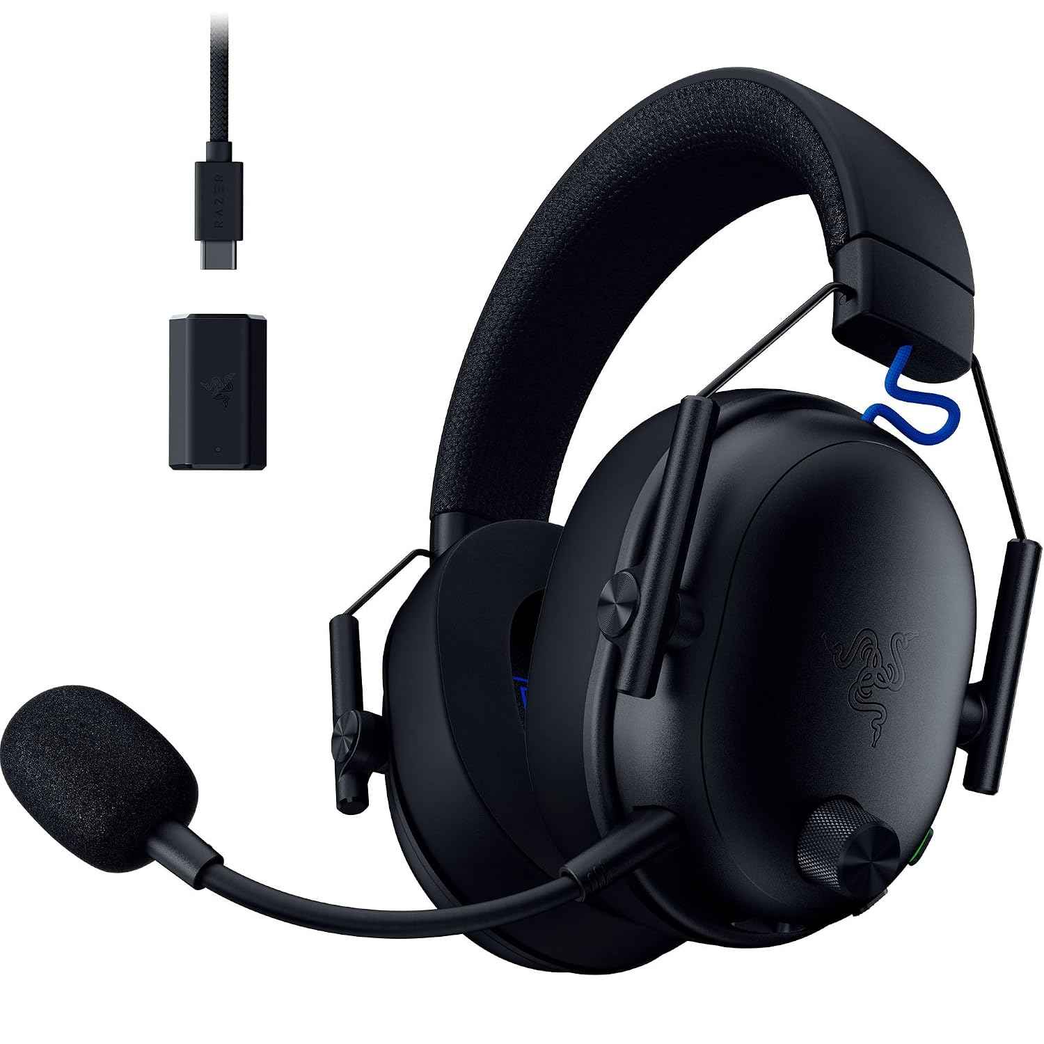 Razer BlackShark V3 Wireless Gaming Headset for PS5 50 mm Driver Super Broadband Micro 2.4GHz Bluetooth Works with PC, Mac, Nintendo Switch, Smartphone, Long Battery Life