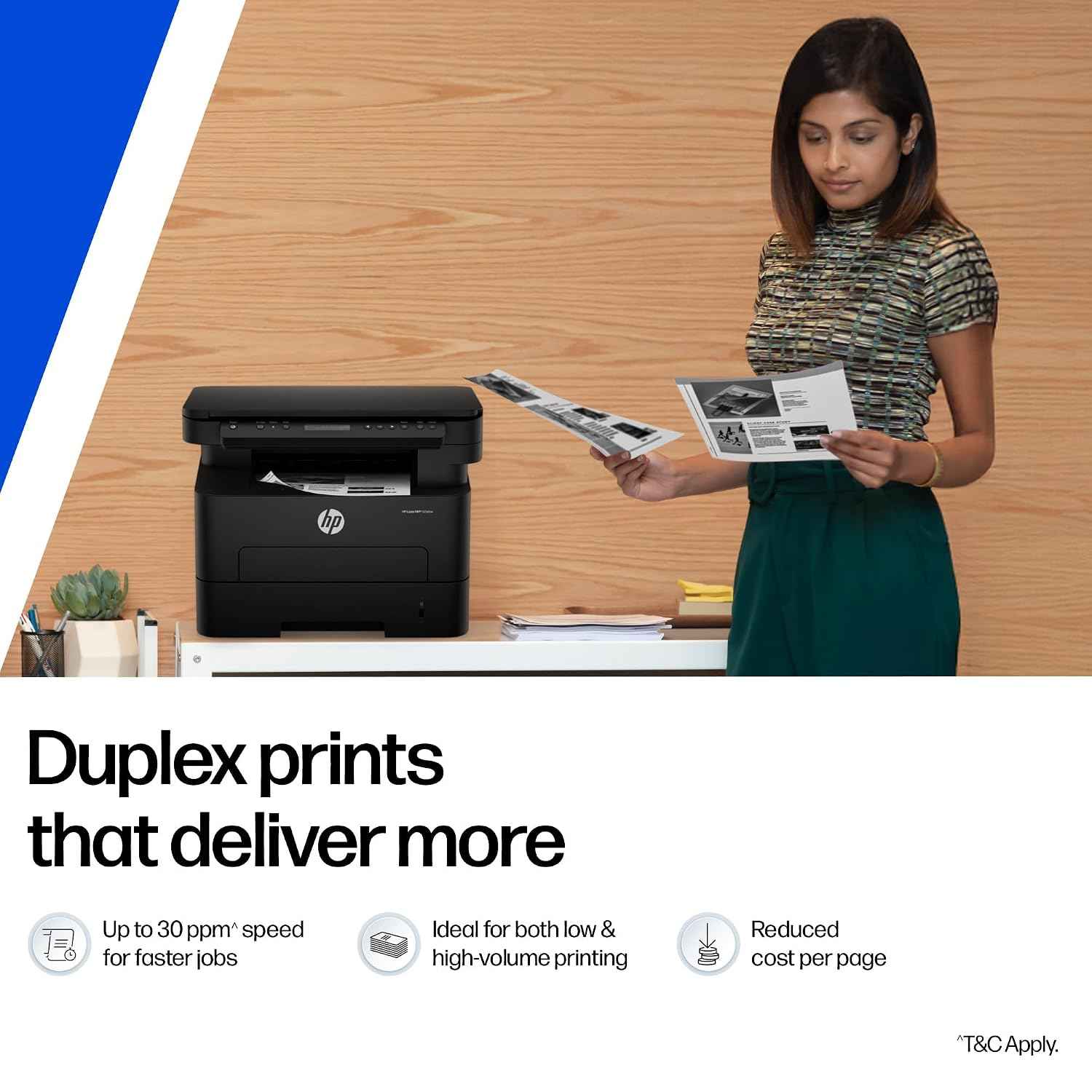 HP 323dnw Auto Duplex WiFi Laser Printer A58WHA (New Launch), Print Scan Copy, LCD Display, 30 PPM, 256 MB Memory, Black