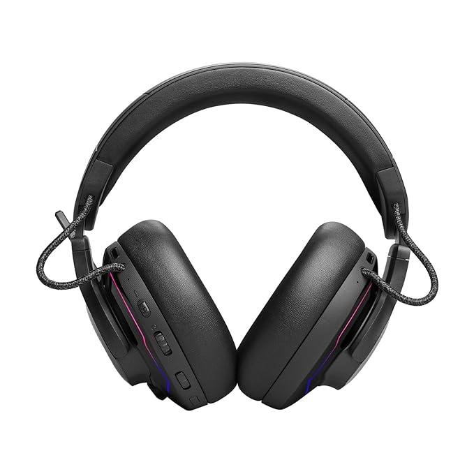 JBL Quantum 910 Wireless Over Ear Gaming Headset with Mic, ANC, 50mm Neodymium Drivers, Spatial Audio, Integrated Head Tracking, 39H Playtime, Low Latency, Boom Mic, 2.4GHz Wireless Dongle (Black) - Zapnet.in