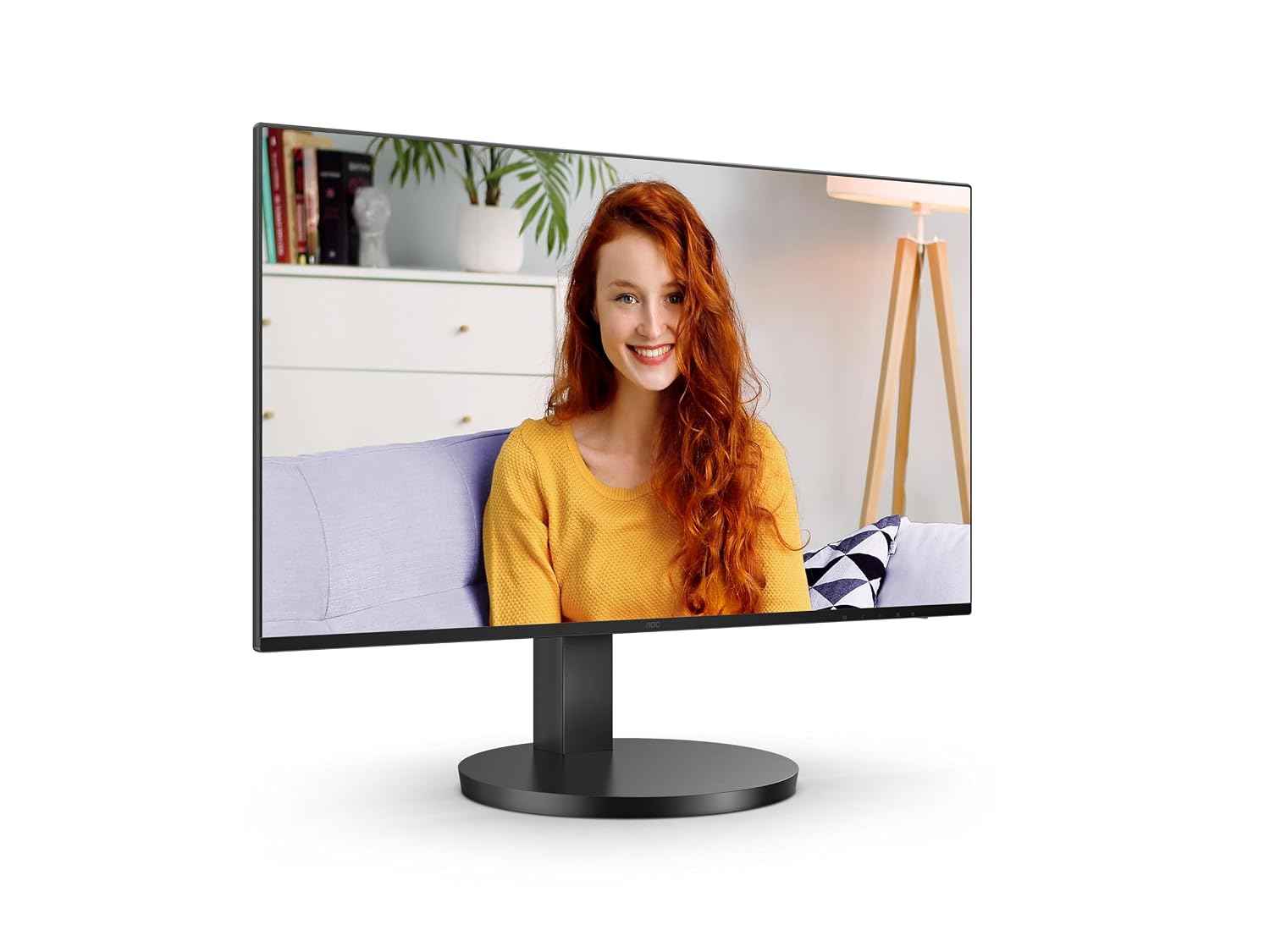 AOC 24B3CF2 23.8″ Full HD IPS Monitor – Black | USB-C with 65W Power Delivery|Adjustable Height|1ms Response|120Hz Refresh & Adaptive Sync – USB-Hub & Built-in Speakers|Ideal for Office