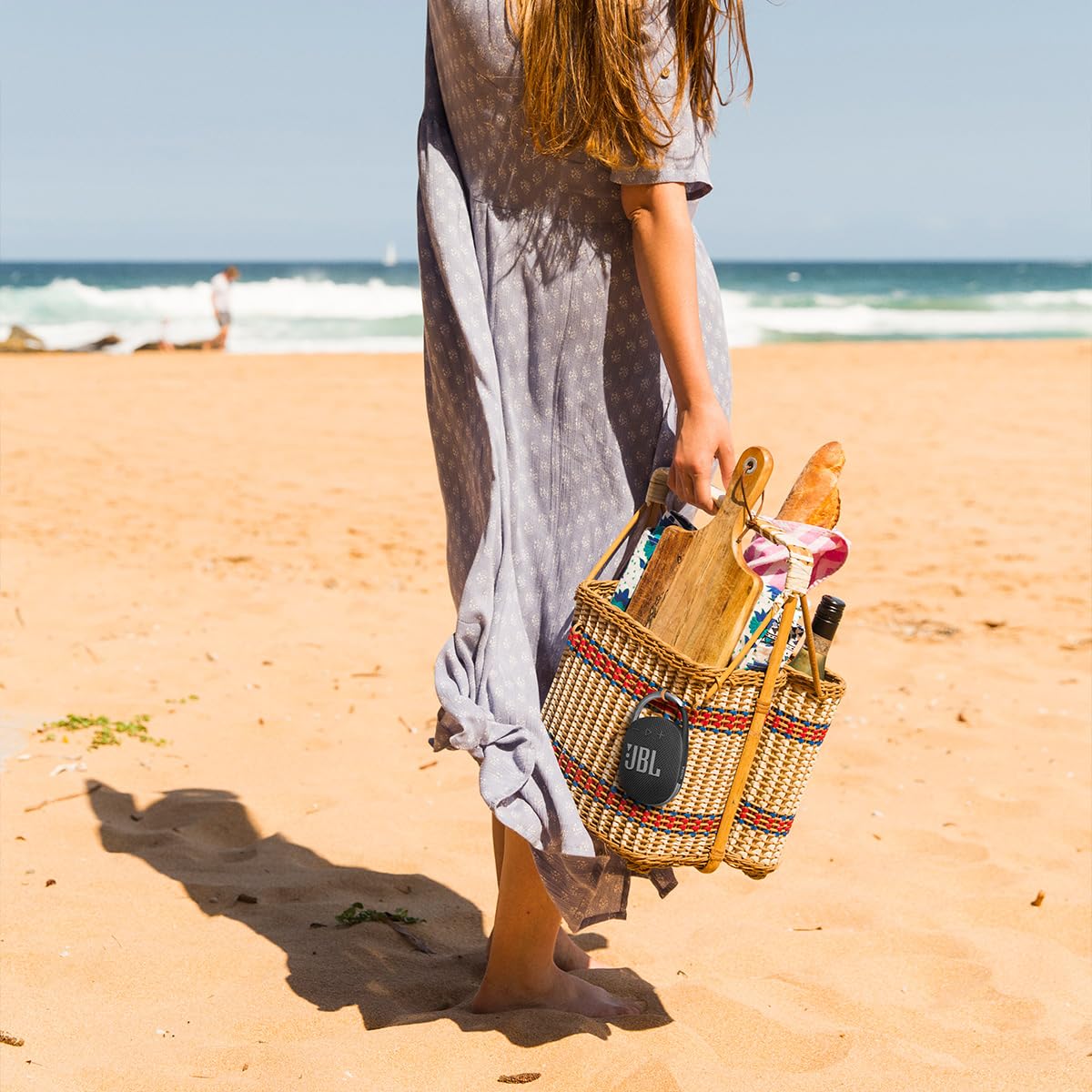 JBL Clip 4 Eco - Ultra-Portable Waterproof and Dustproof Bluetooth Speaker, big audio & punchy bass, made with 90% post-consumer recycled plastic, Integrated carabiner, Up to 10 Hours of Play (White) - Zapnet.in