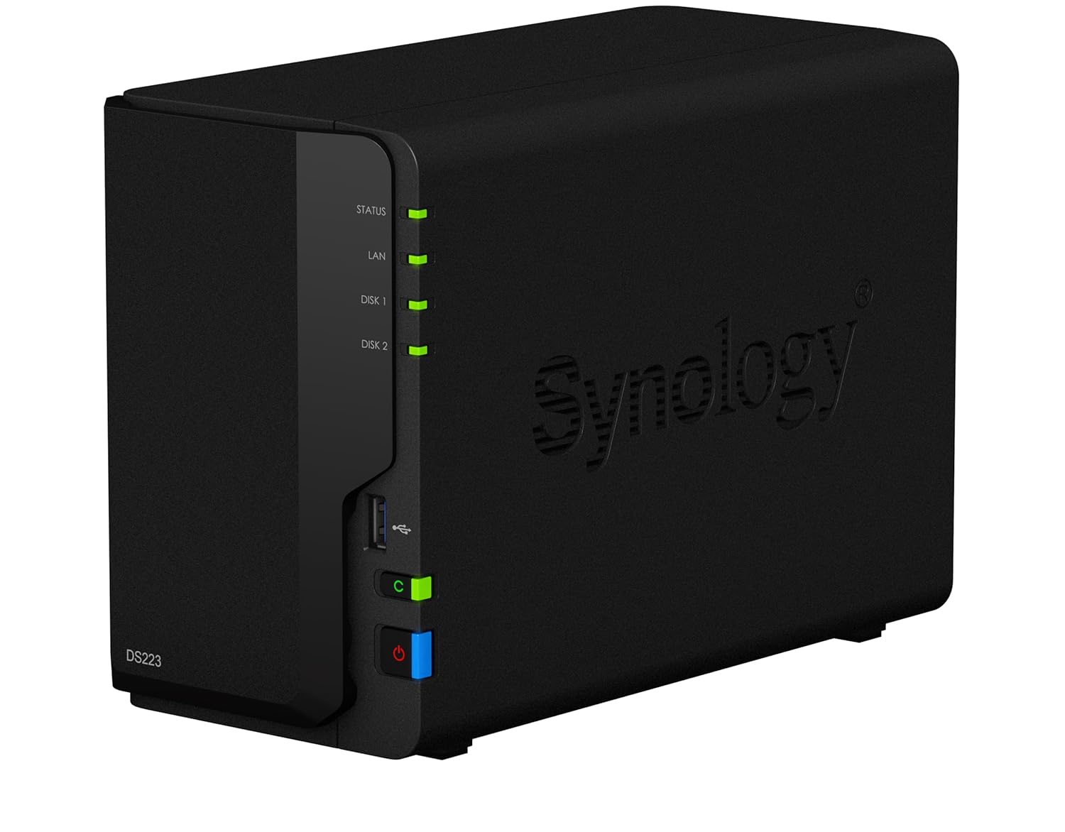 Synology DiskStation DS223 Network Attached Storage Drive (Black)